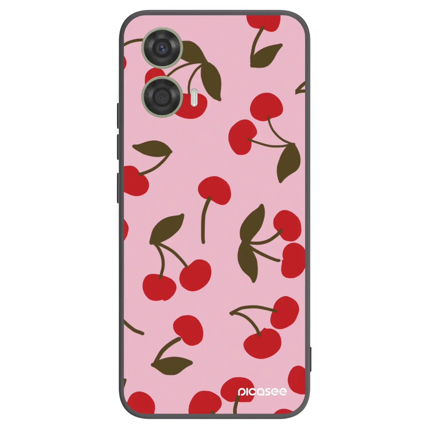 Silikonový černý obal pro Motorola Moto G24 - Cherry