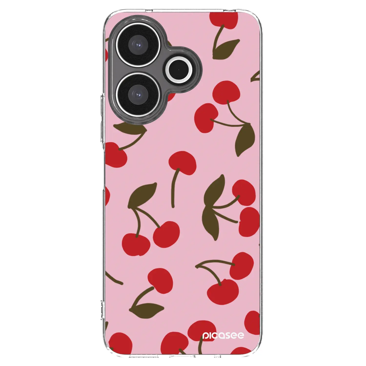 Silikonový průhledný obal pro Xiaomi Redmi 13 4G - Cherry