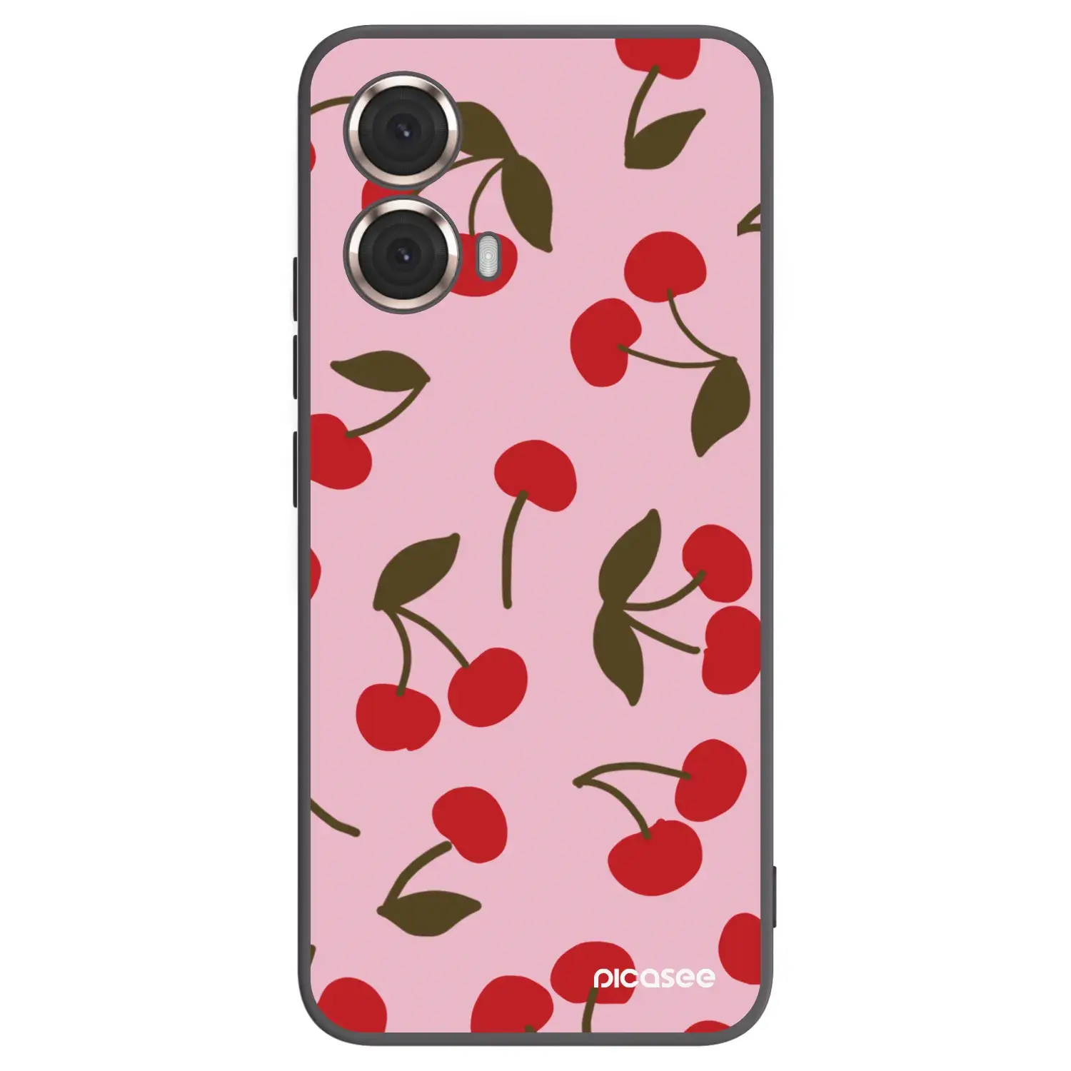 Silikonový černý obal pro Motorola Moto G85 - Cherry