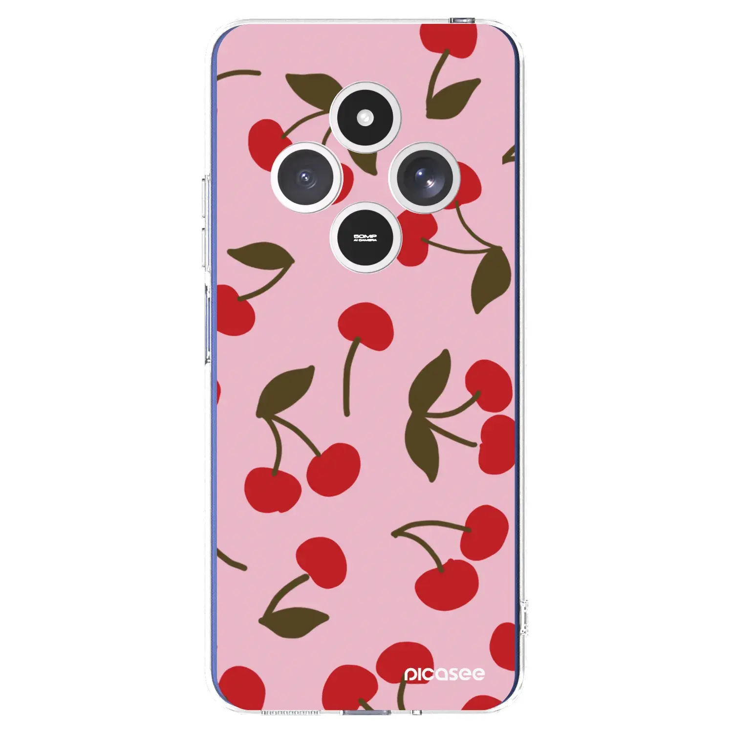 Silikonový průhledný obal pro Xiaomi Redmi 14C - Cherry