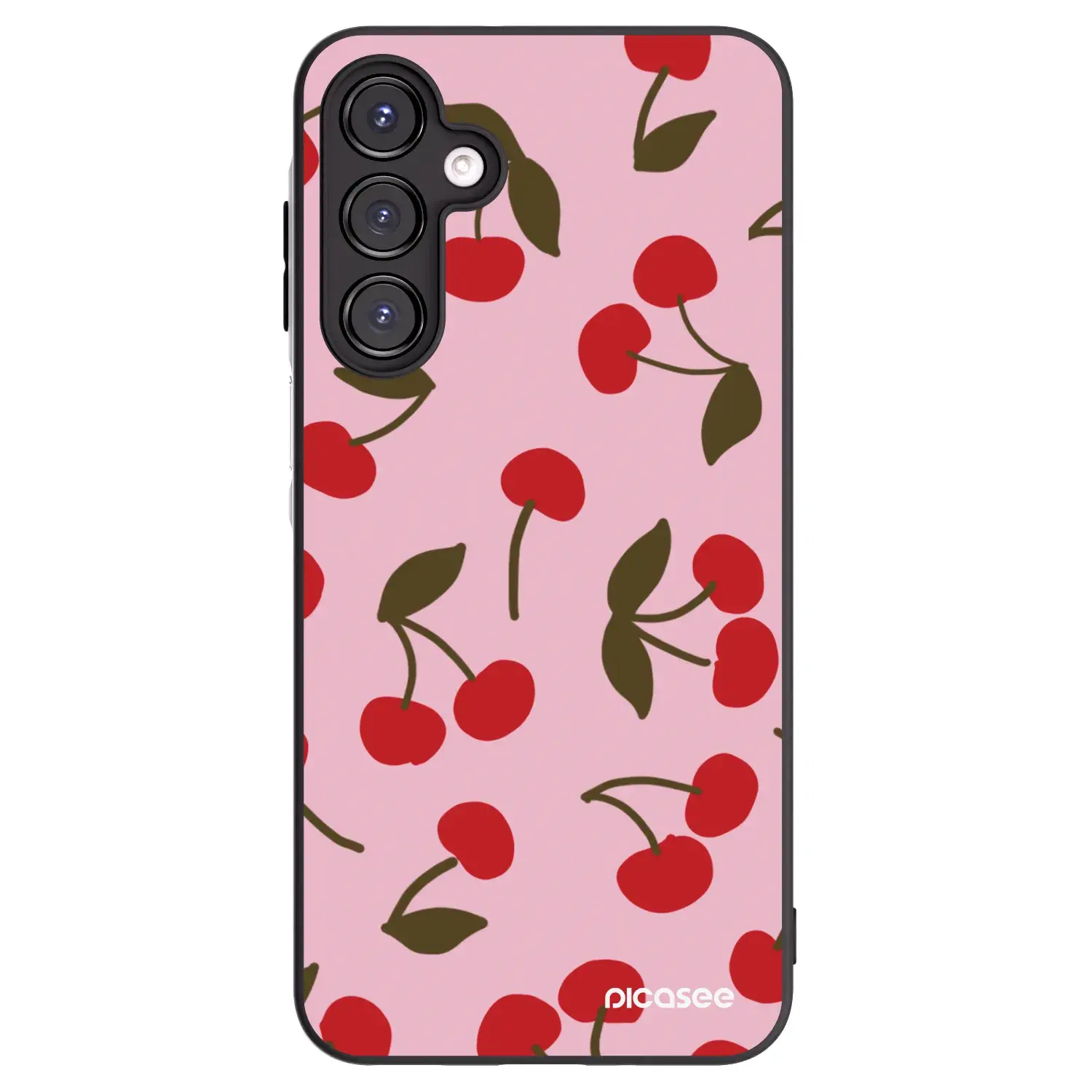 Silikonový černý obal pro Samsung Galaxy A16 5G - Cherry