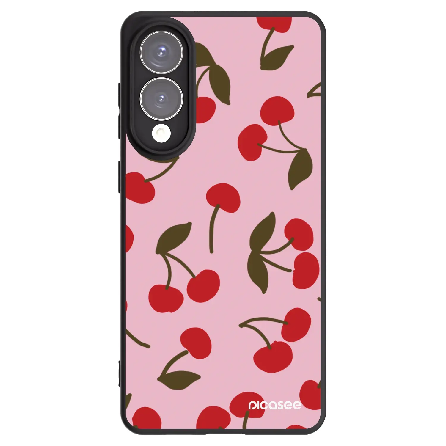 Silikonový černý obal pro Samsung Galaxy S25 Edge 5G - Cherry