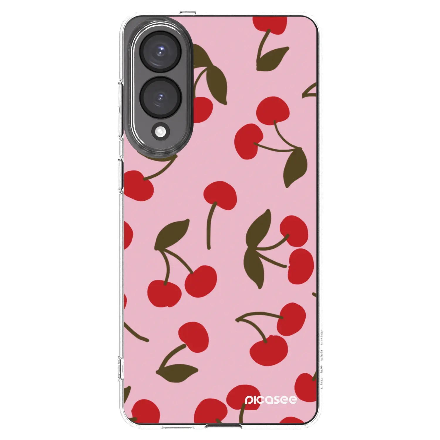 Silikonový průhledný obal pro Samsung Galaxy S25 Edge 5G - Cherry