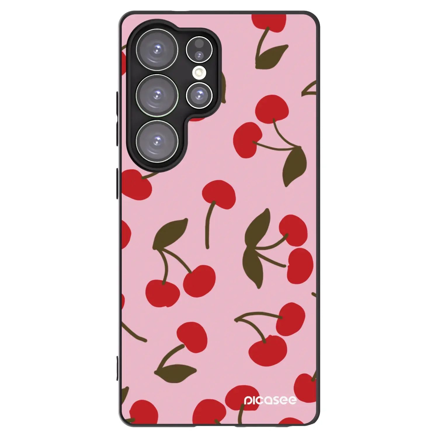Silikonový černý obal pro Samsung Galaxy S25 Ultra 5G - Cherry