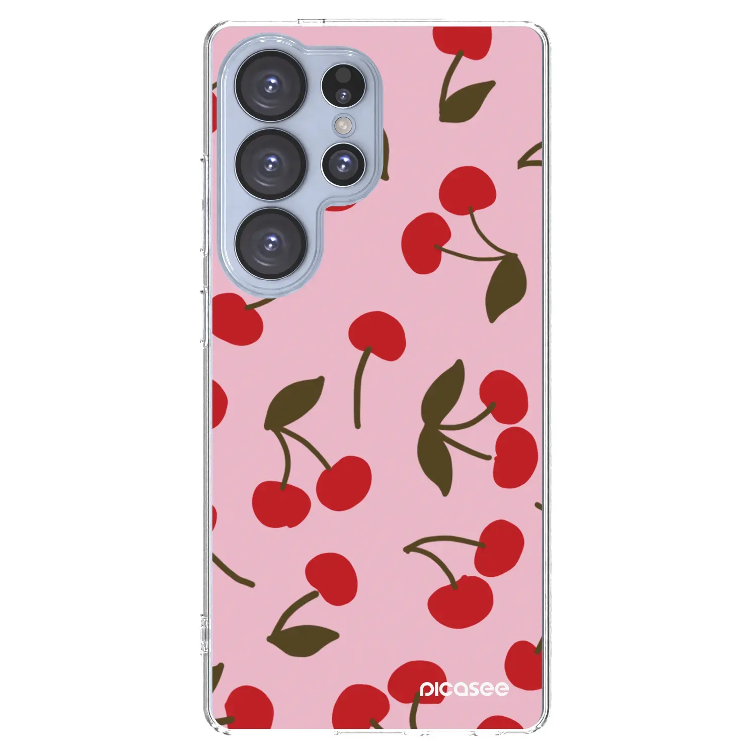 Silikonový průhledný obal pro Samsung Galaxy S25 Ultra 5G - Cherry