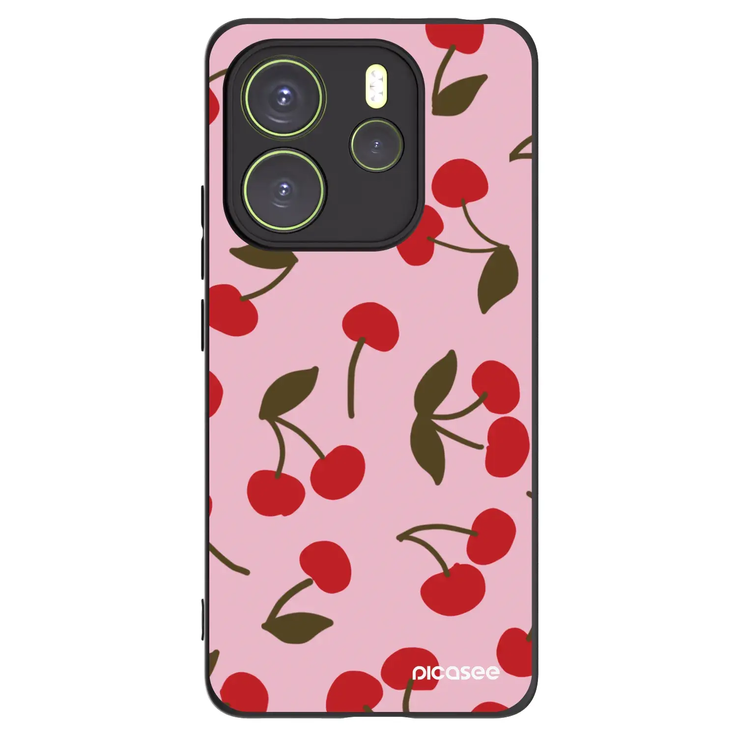 Silikonový černý obal pro Xiaomi Redmi Note 14 4G - Cherry