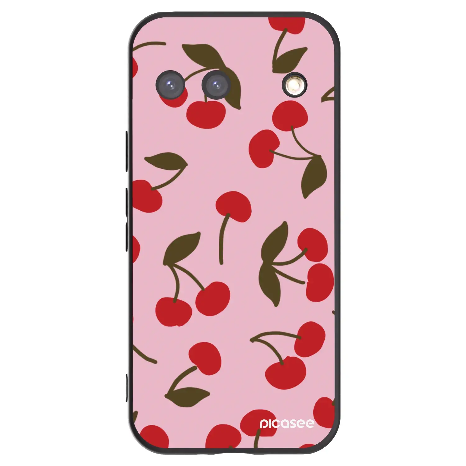 Silikonový černý obal pro Google Pixel 9 - Cherry