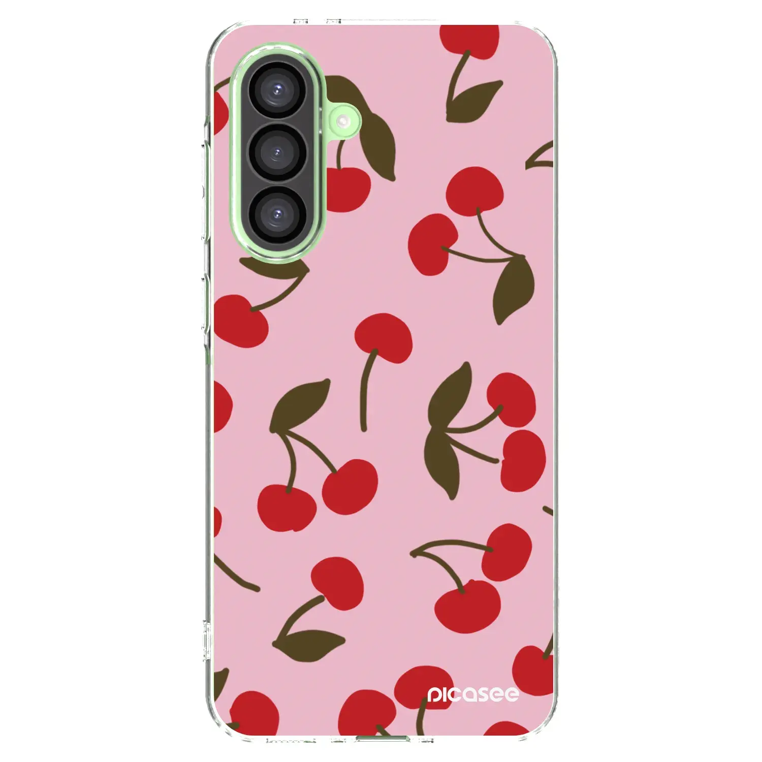 Silikonový průhledný obal pro Samsung Galaxy A26 5G A266B - Cherry