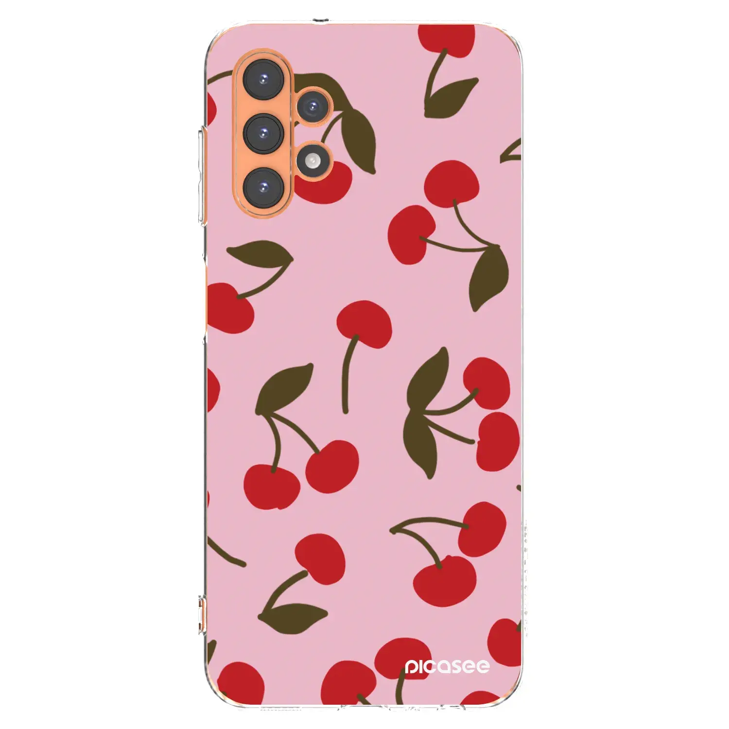 Silikonový průhledný obal pro Samsung Galaxy A13 5G - Cherry