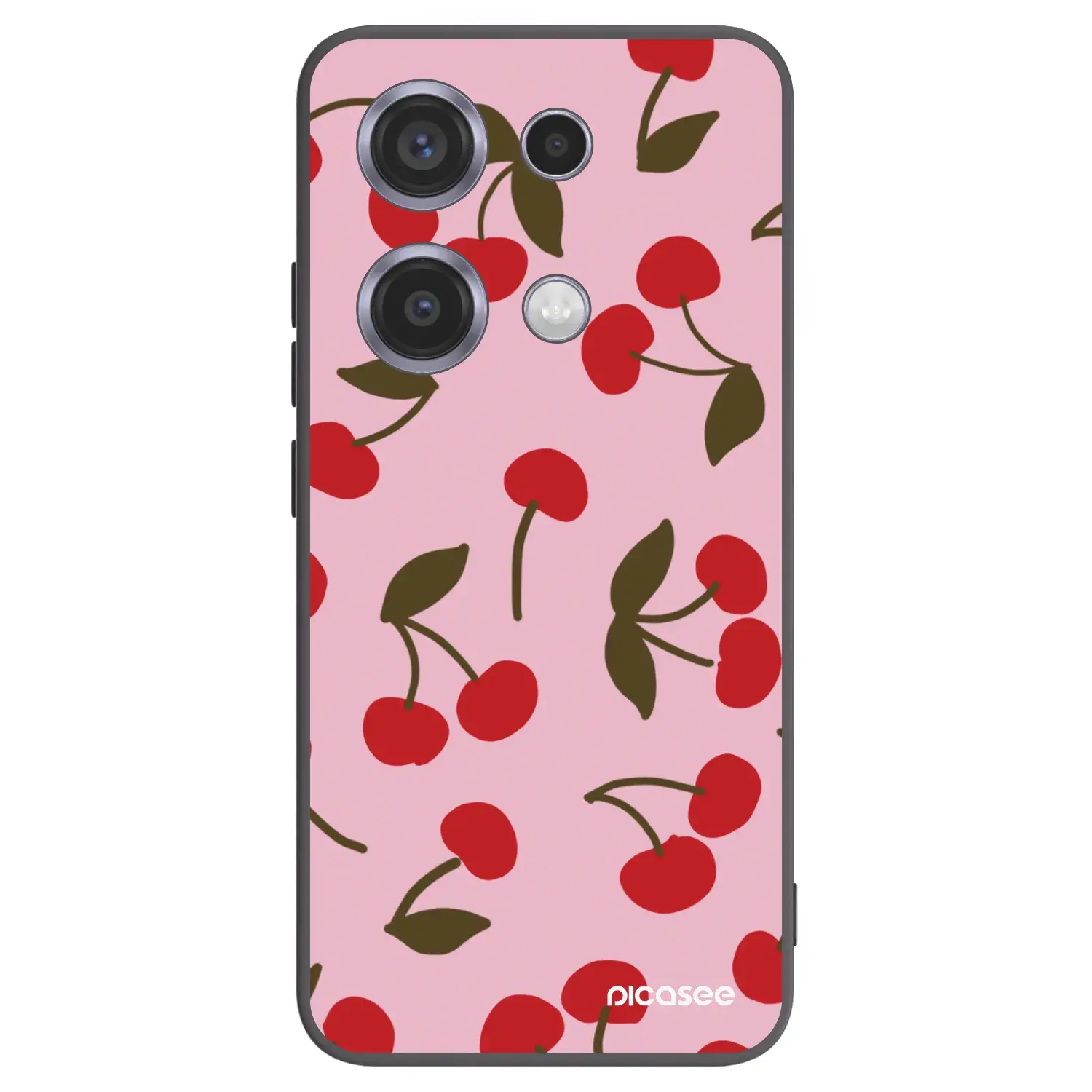 Silikonový černý obal pro Xiaomi Redmi Note 14S - Cherry