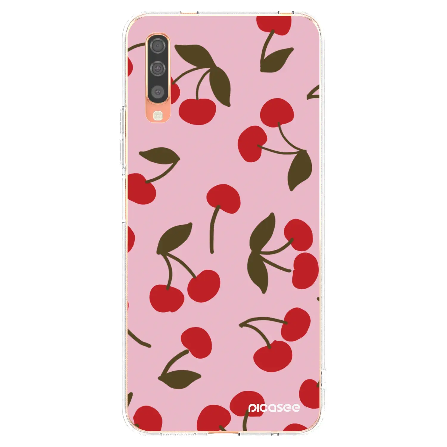 Silikonový průhledný obal pro Samsung Galaxy A70 A705F - Cherry