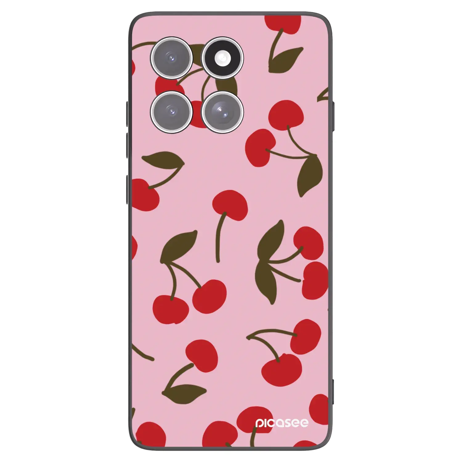 Silikonový černý obal pro Motorola Edge 60 Pro - Cherry