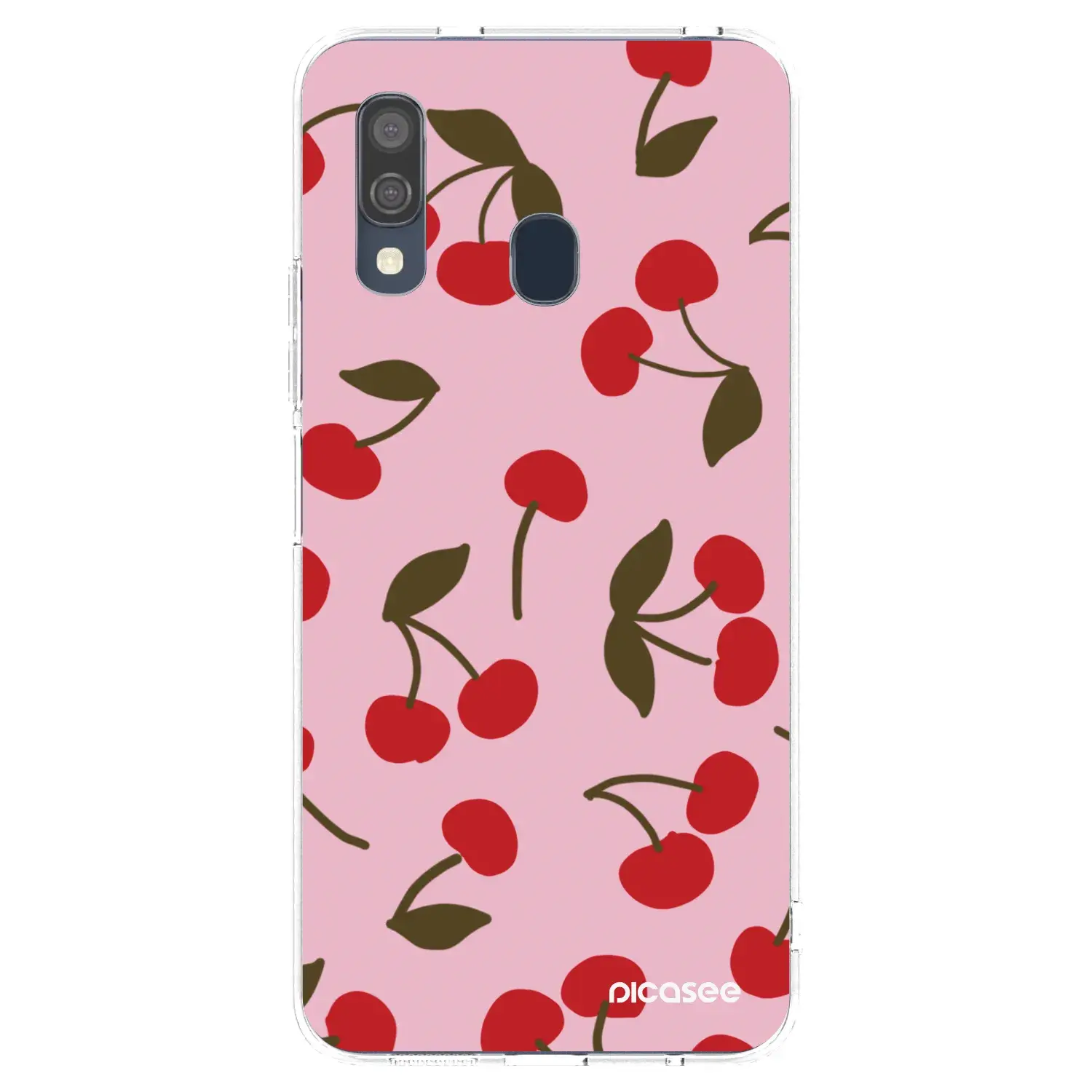 Silikonový průhledný obal pro Samsung Galaxy A40 A405F - Cherry
