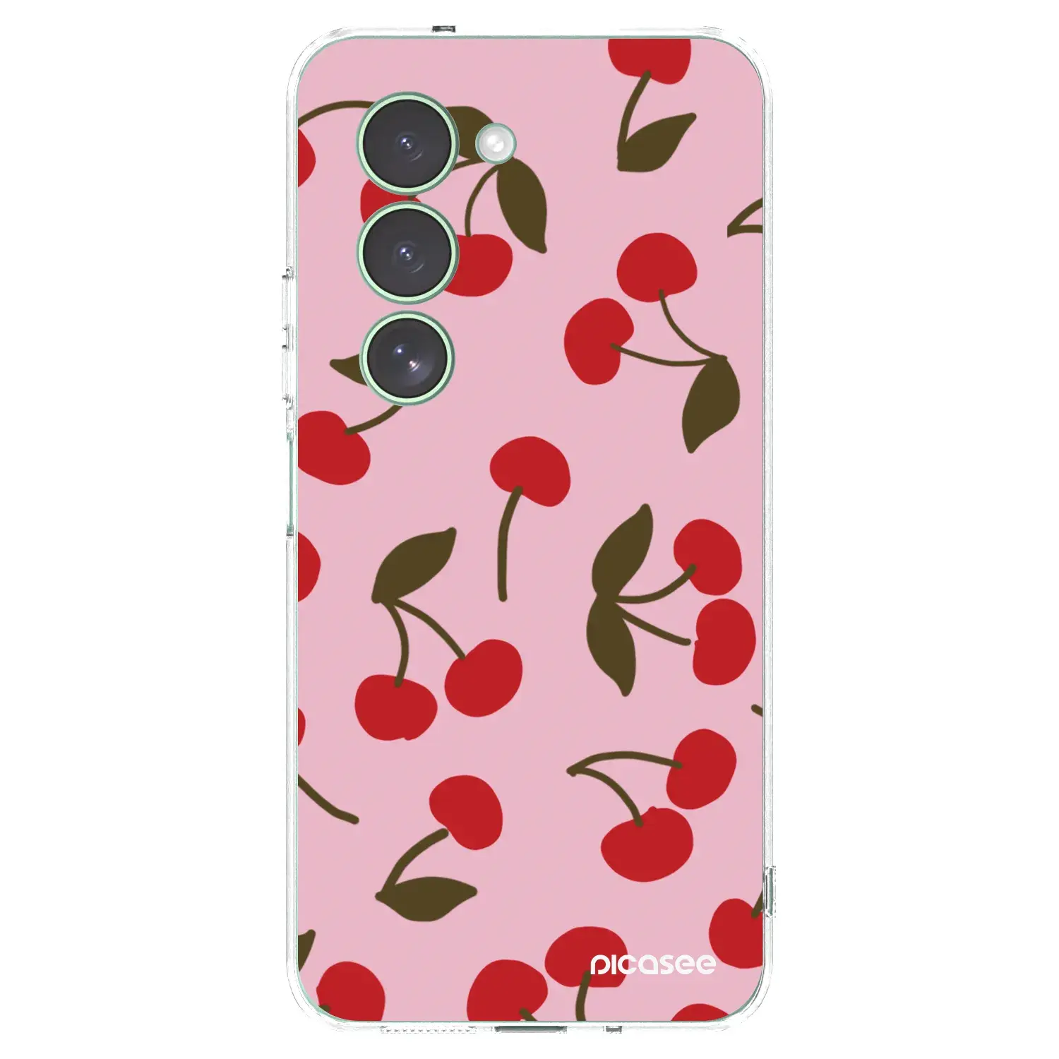 Silikonový průhledný obal pro Xiaomi Redmi 15 5G - Cherry