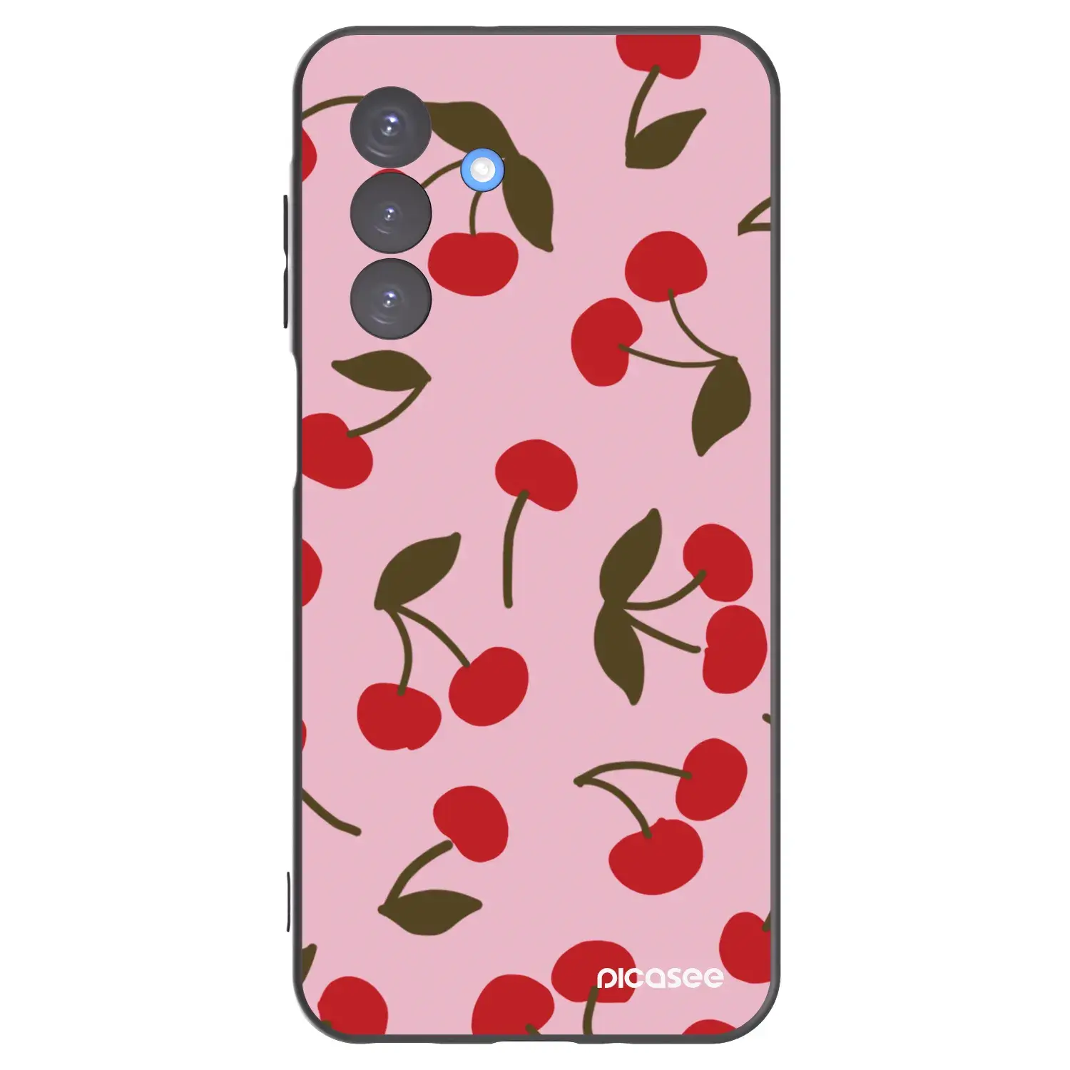 Silikonový černý obal pro Samsung Galaxy A17 5G - Cherry