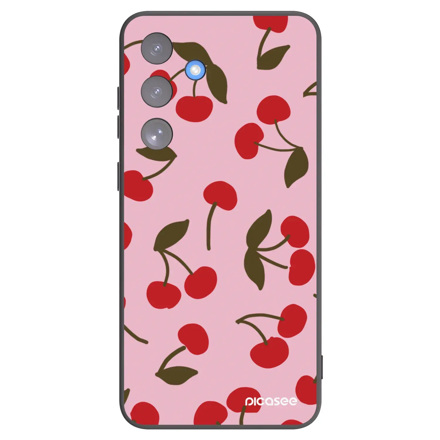 Silikonový černý obal pro Samsung Galaxy S25 FE 5G - Cherry