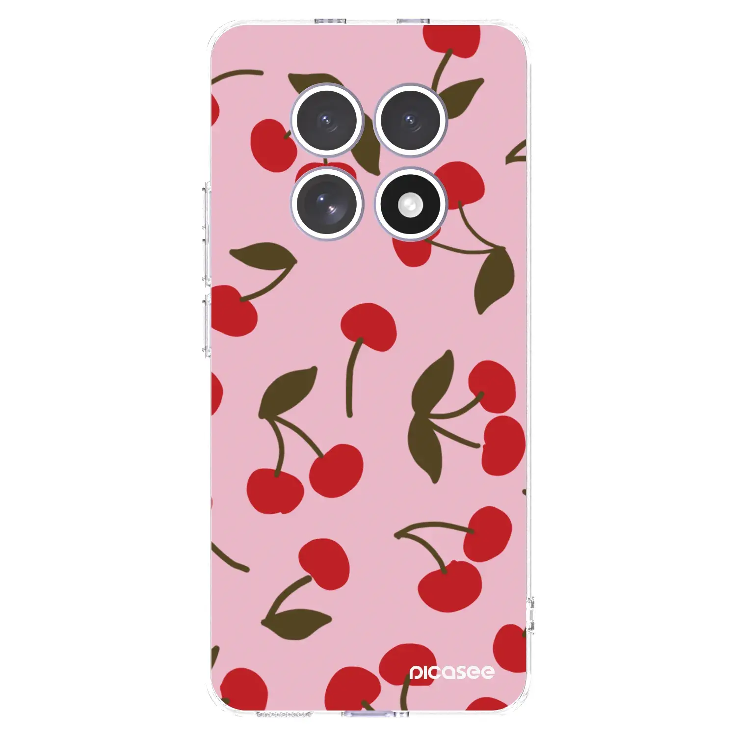 Silikonový průhledný obal pro Xiaomi Redmi Note 15 4G - Cherry