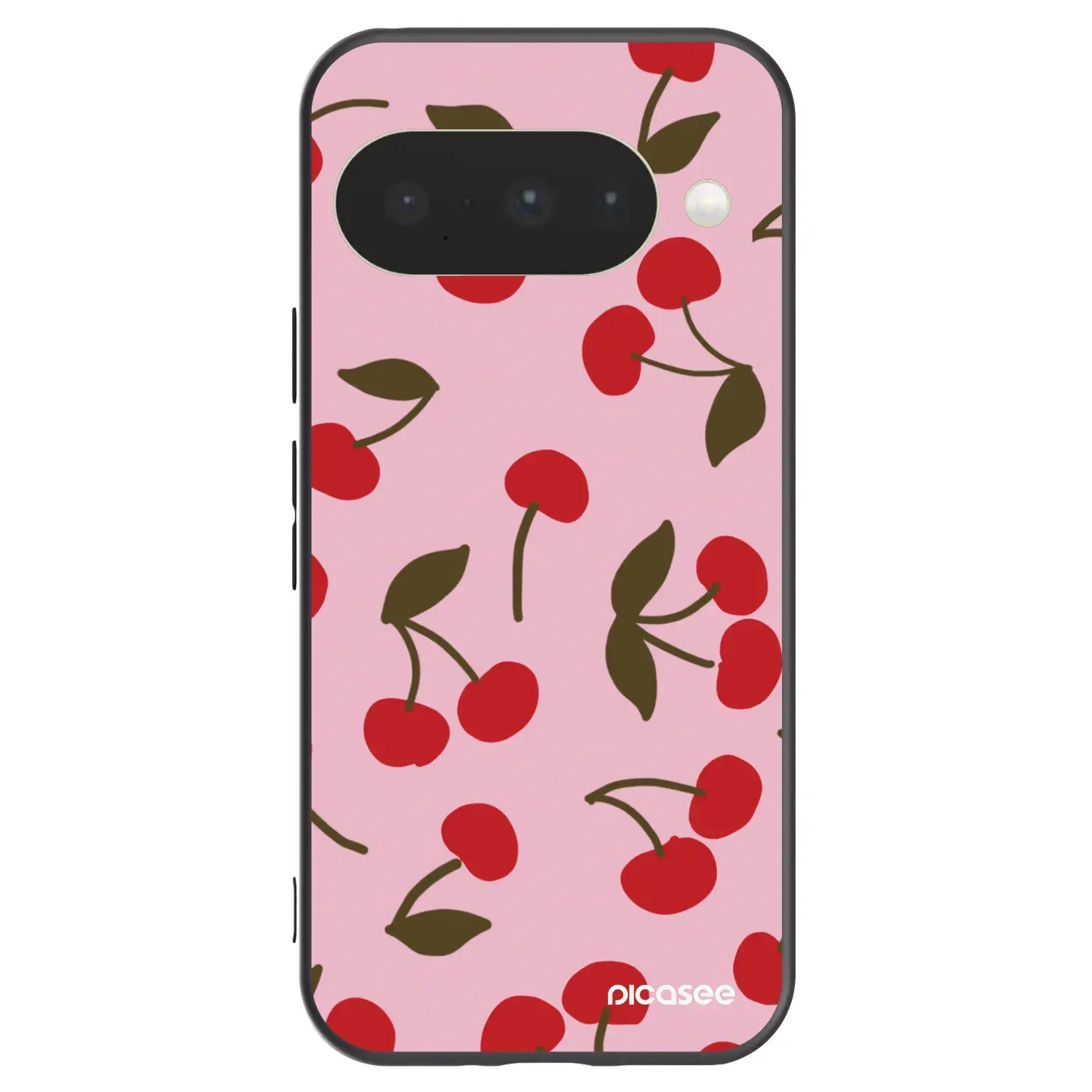 Silikonový černý obal pro Google Pixel 10 - Cherry