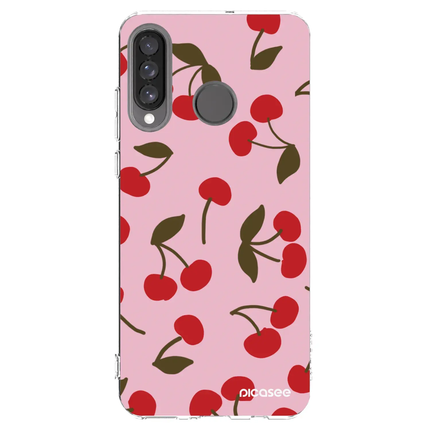 Silikonový průhledný obal pro Huawei P30 Lite - Cherry