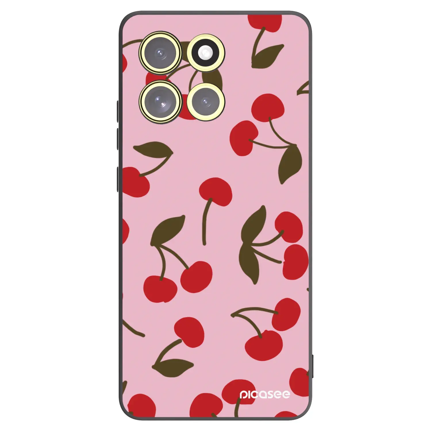 Silikonový černý obal pro Motorola Moto G86 Power 5G - Cherry
