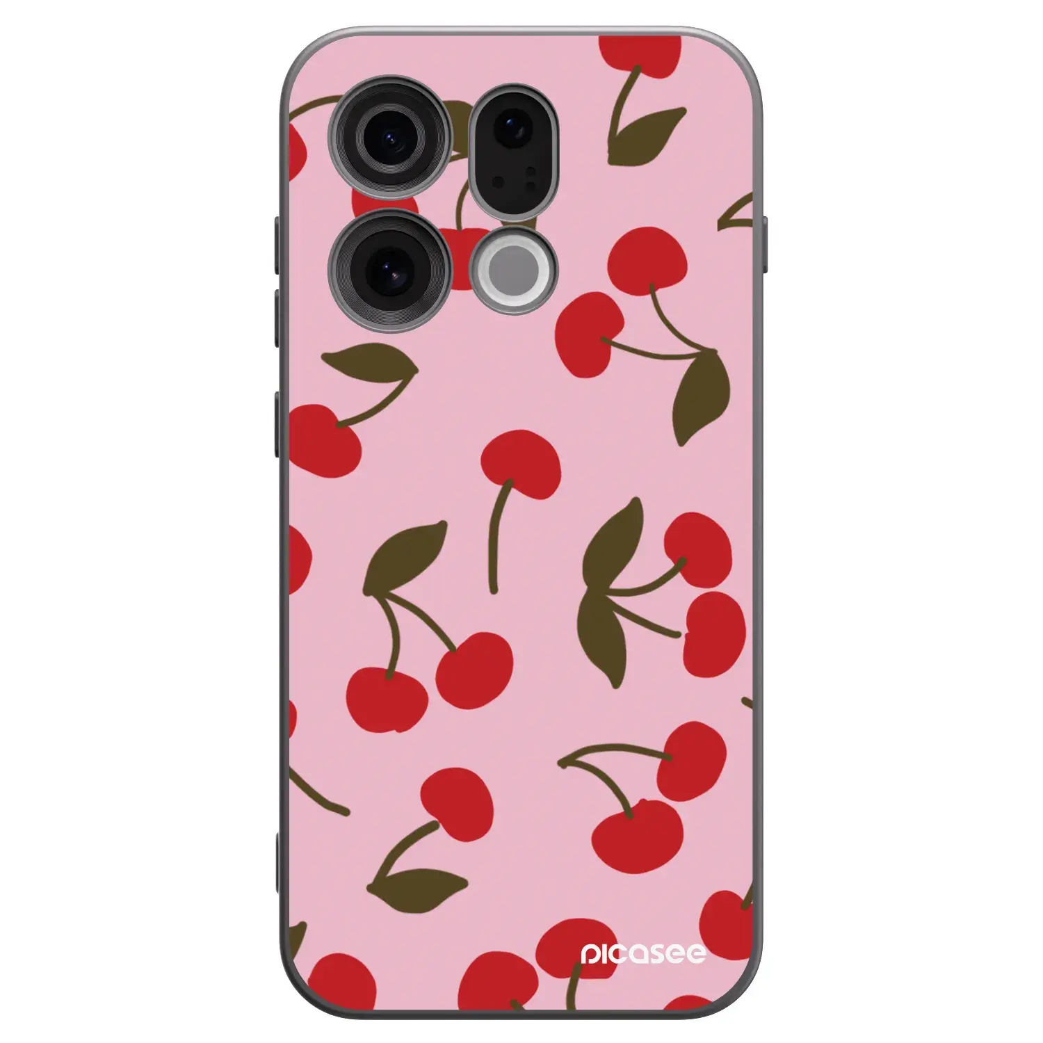 Silikonový černý obal pro OPPO Find X9 - Cherry