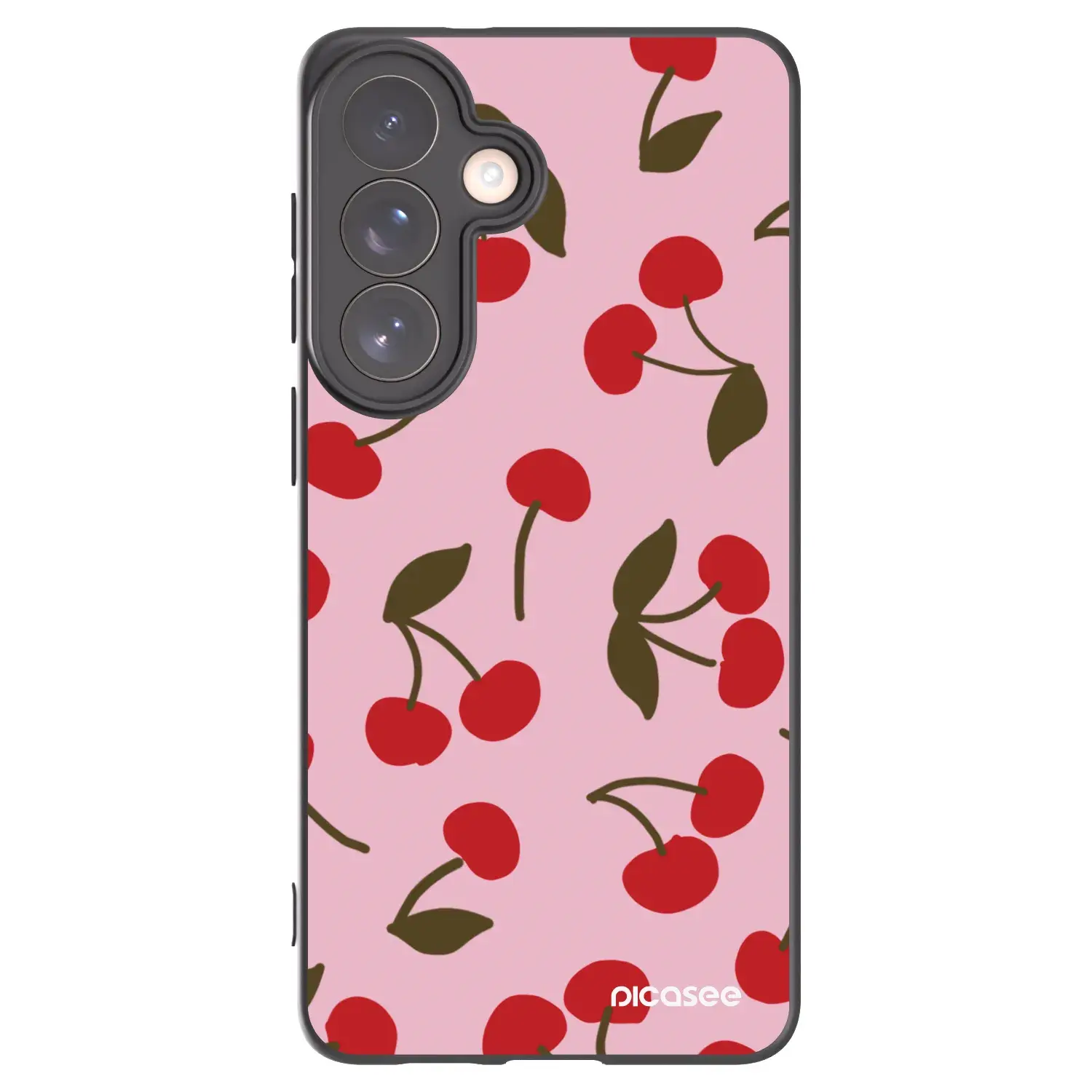Silikonový černý obal pro Samsung Galaxy S26+ - Cherry