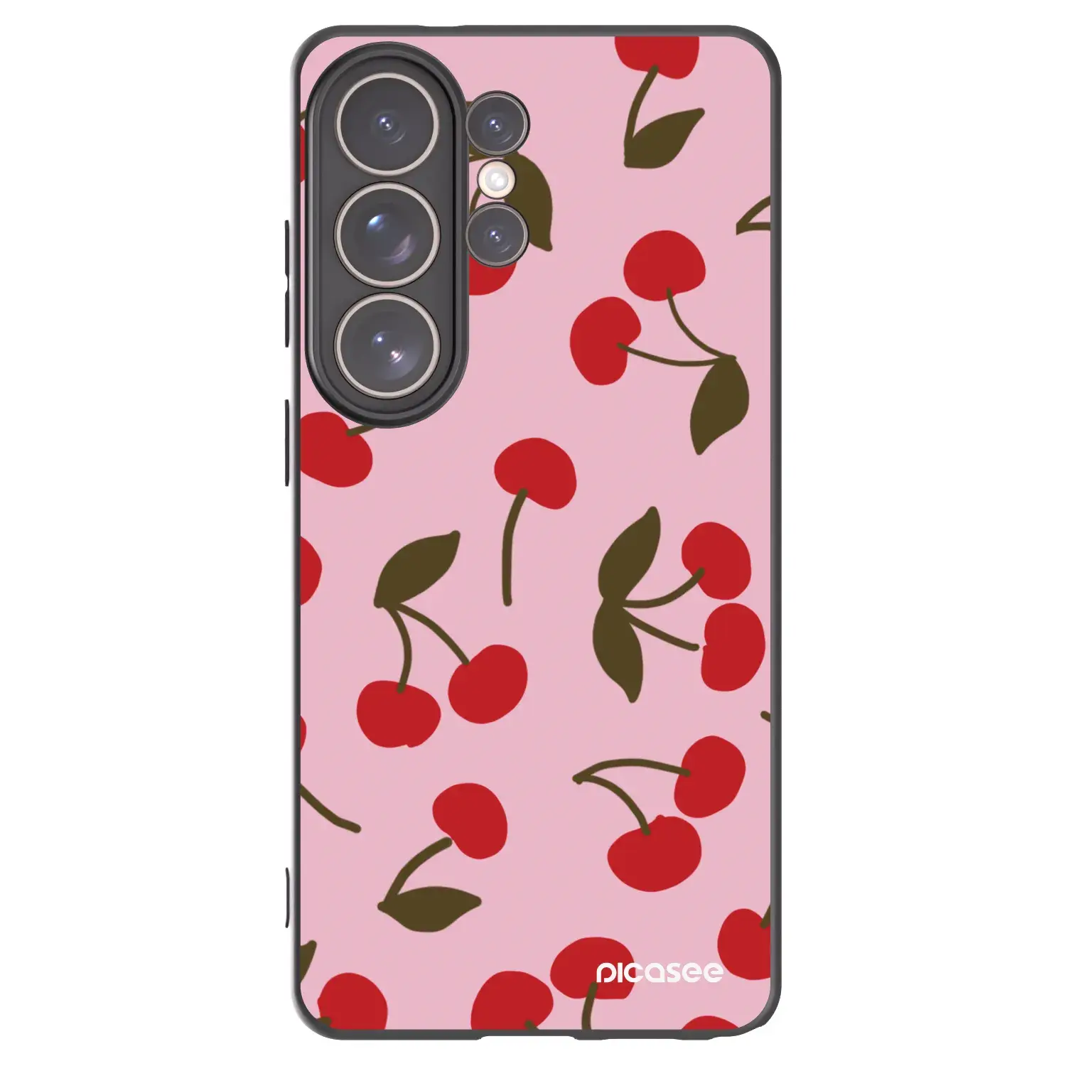 Silikonový černý obal pro Samsung Galaxy S26 Ultra - Cherry