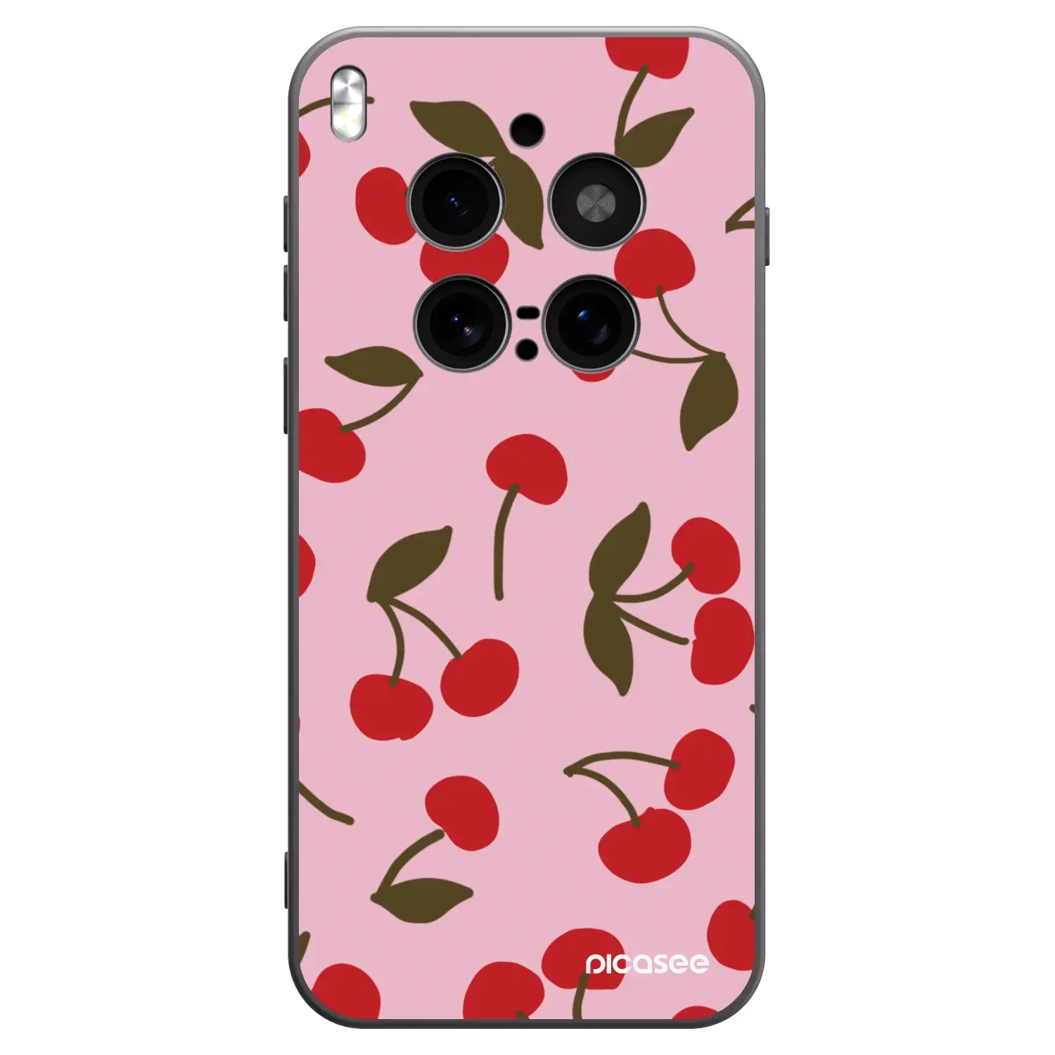 Silikonový černý obal pro Vivo X300 Pro - Cherry