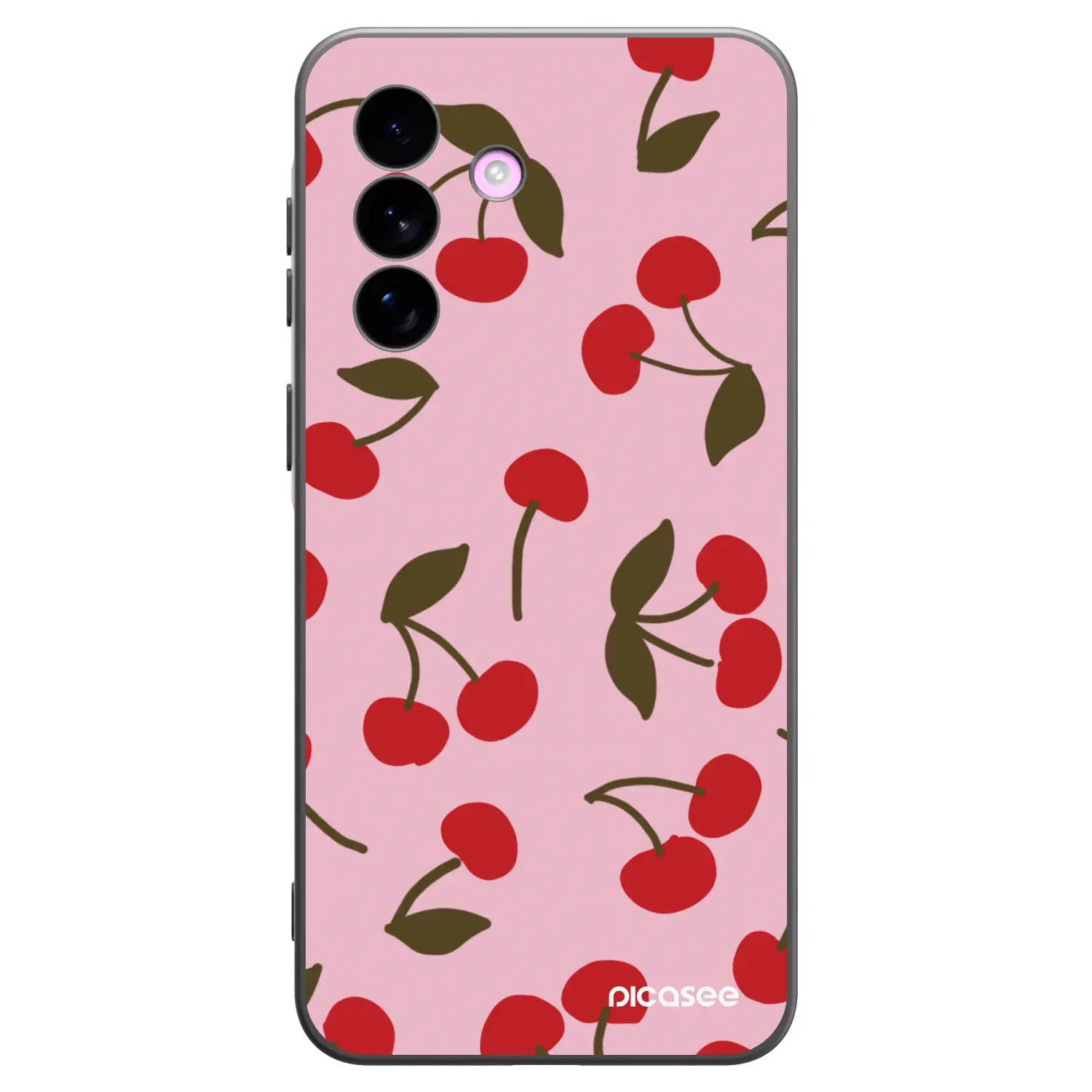 Silikonový černý obal pro Samsung Galaxy A57 5G - Cherry
