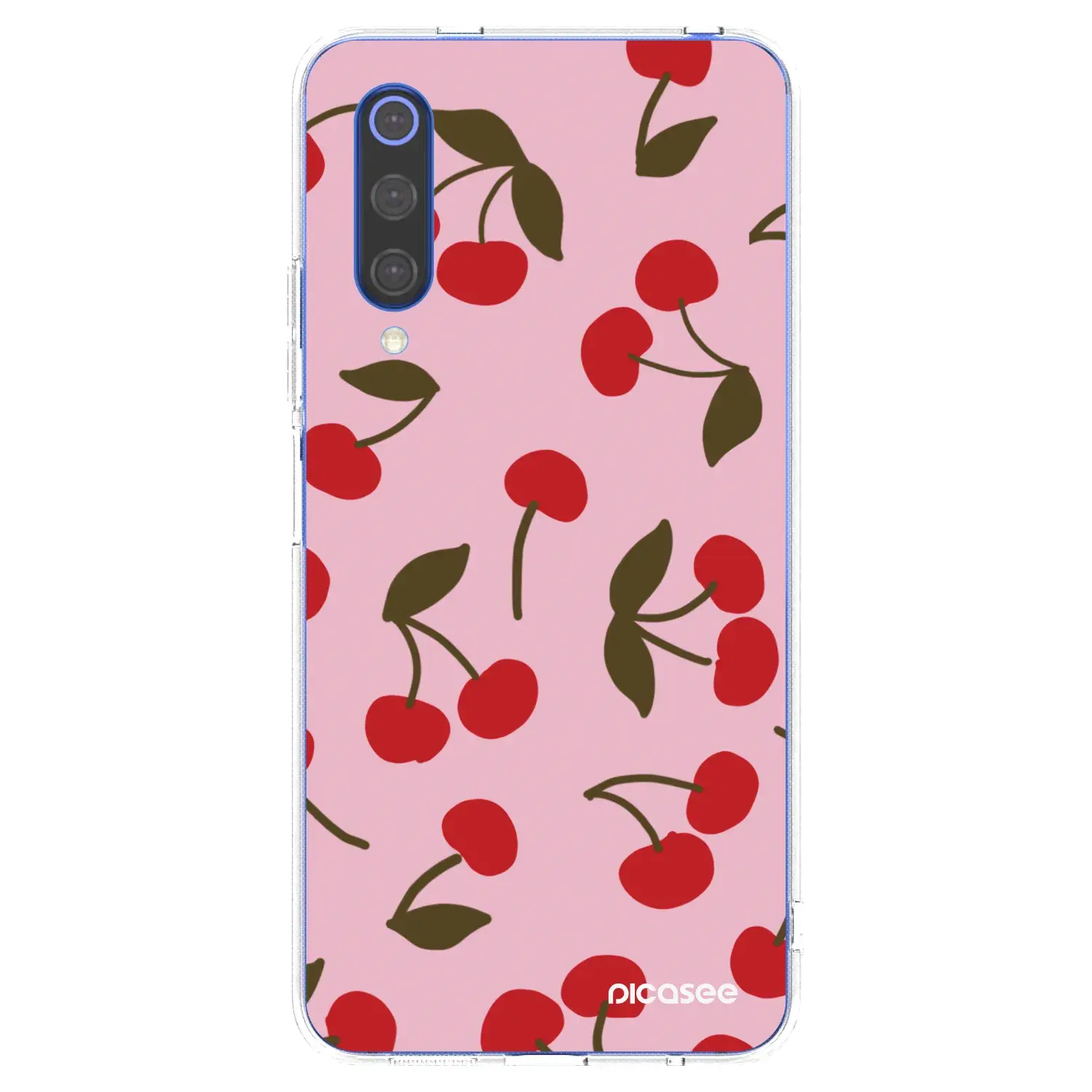 Silikonový průhledný obal pro Xiaomi Mi 9 SE - Cherry
