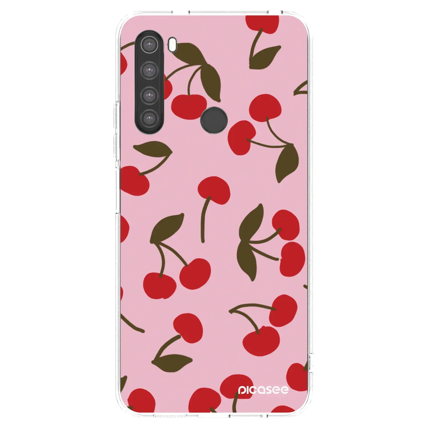 Silikonový průhledný obal pro Xiaomi Redmi Note 8 - Cherry