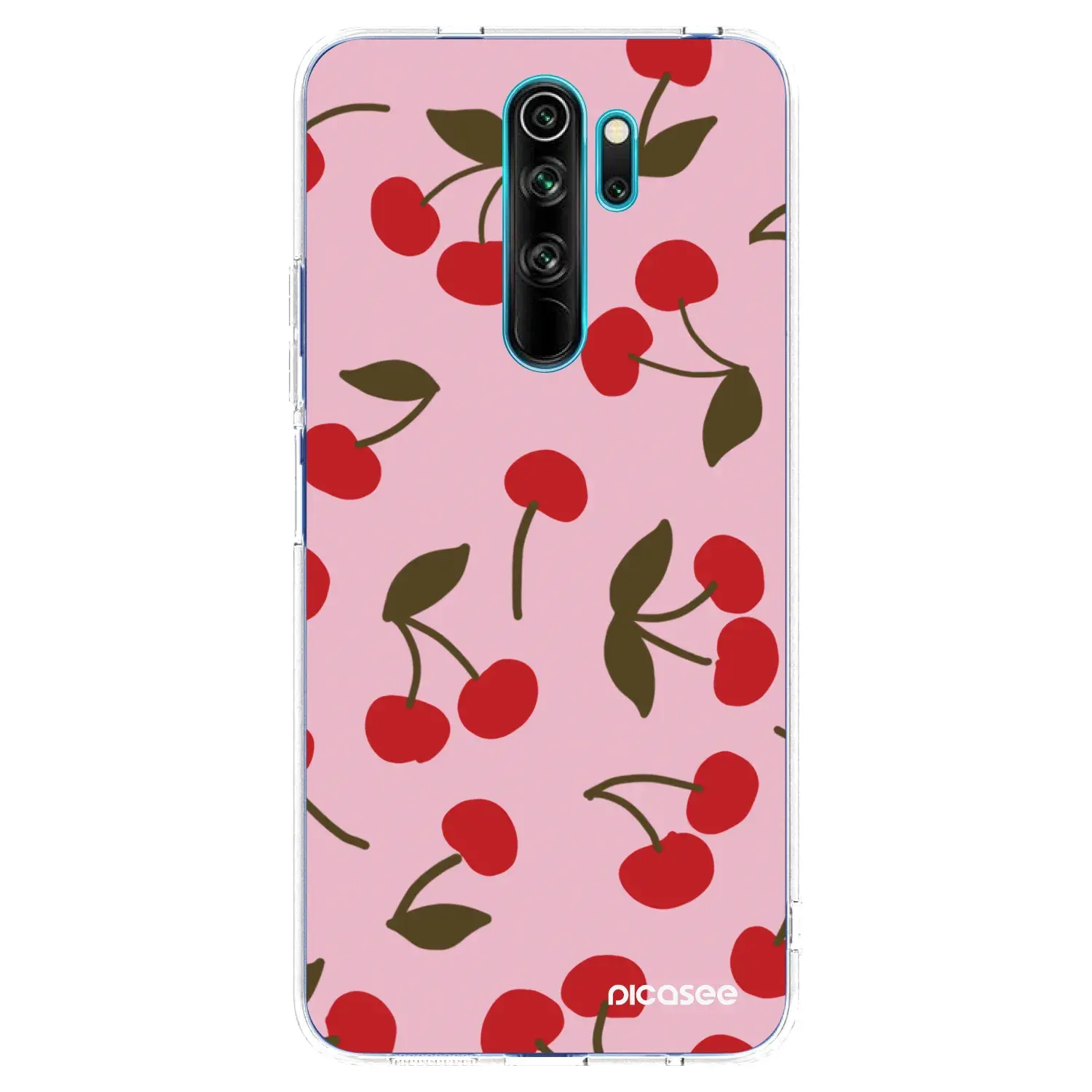 Silikonový průhledný obal pro Xiaomi Redmi Note 8 Pro - Cherry