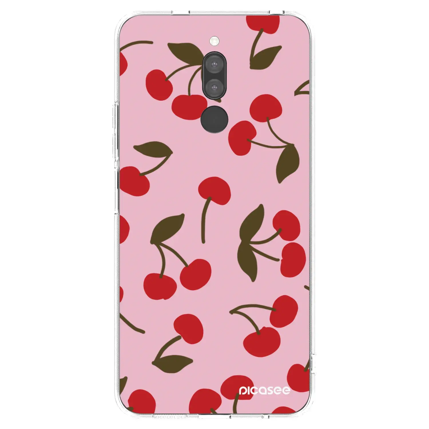 Silikonový průhledný obal pro Xiaomi Redmi 8 - Cherry