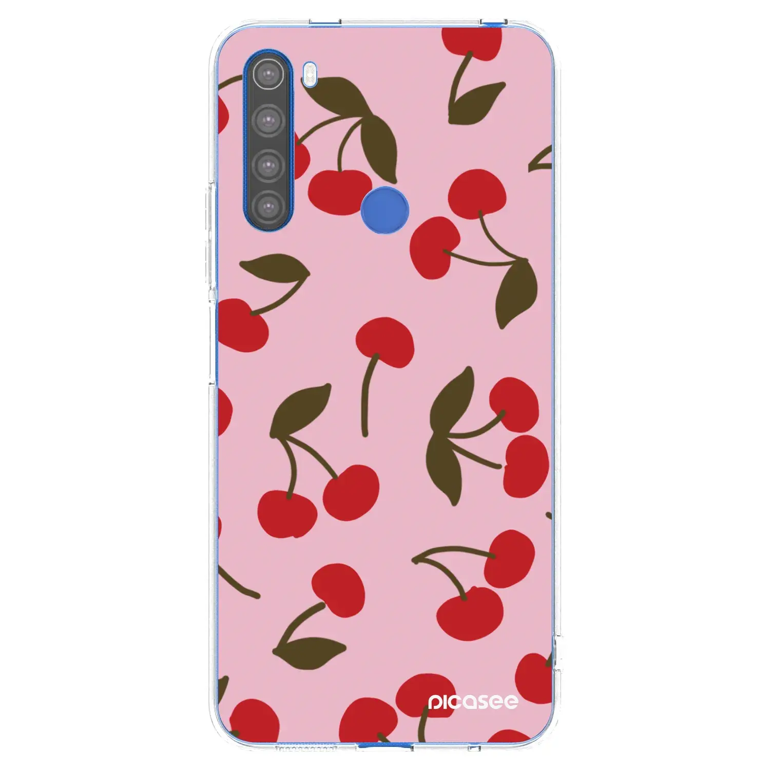 Silikonový průhledný obal pro Xiaomi Redmi Note 8T - Cherry