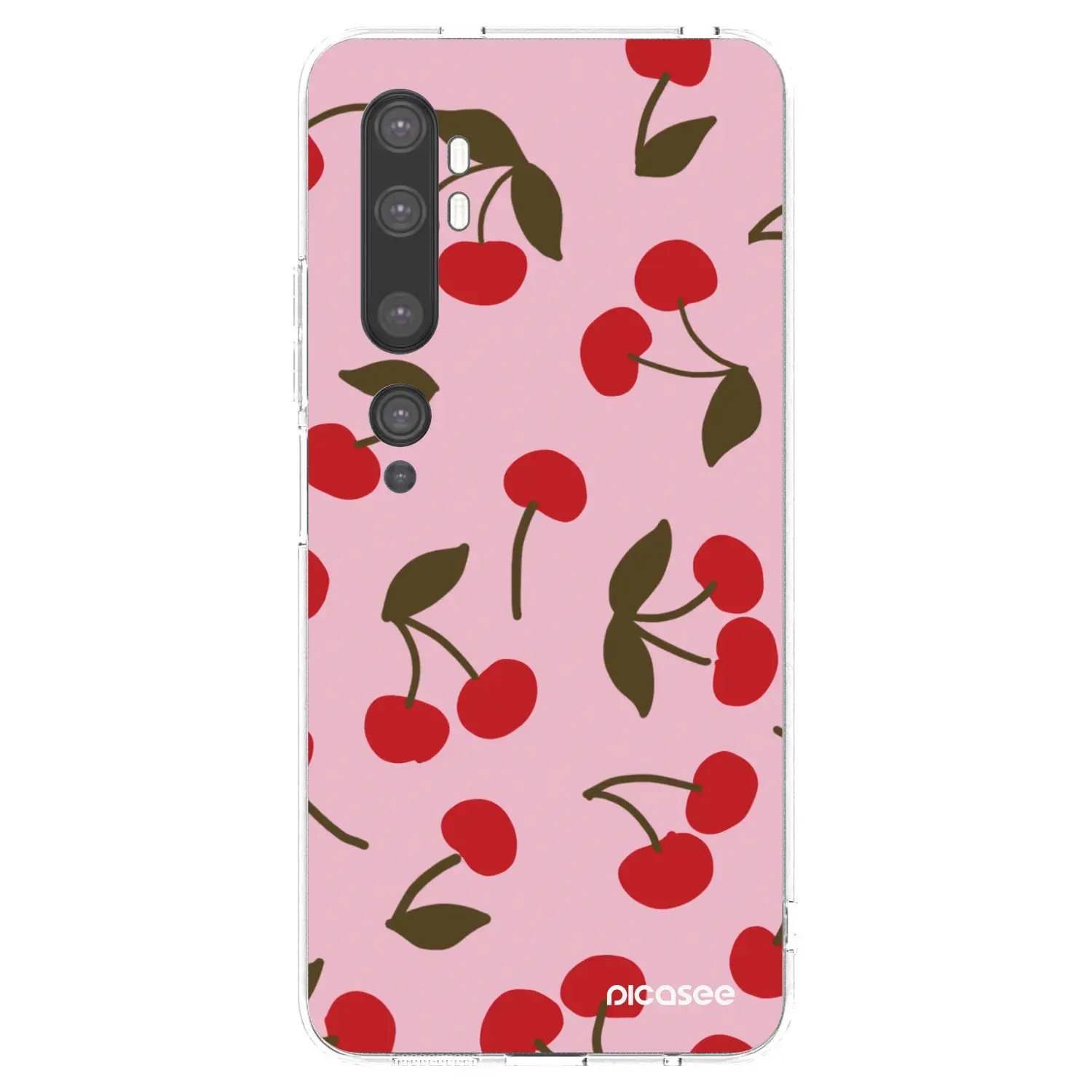 Silikonový průhledný obal pro Xiaomi Mi Note 10 (Pro) - Cherry