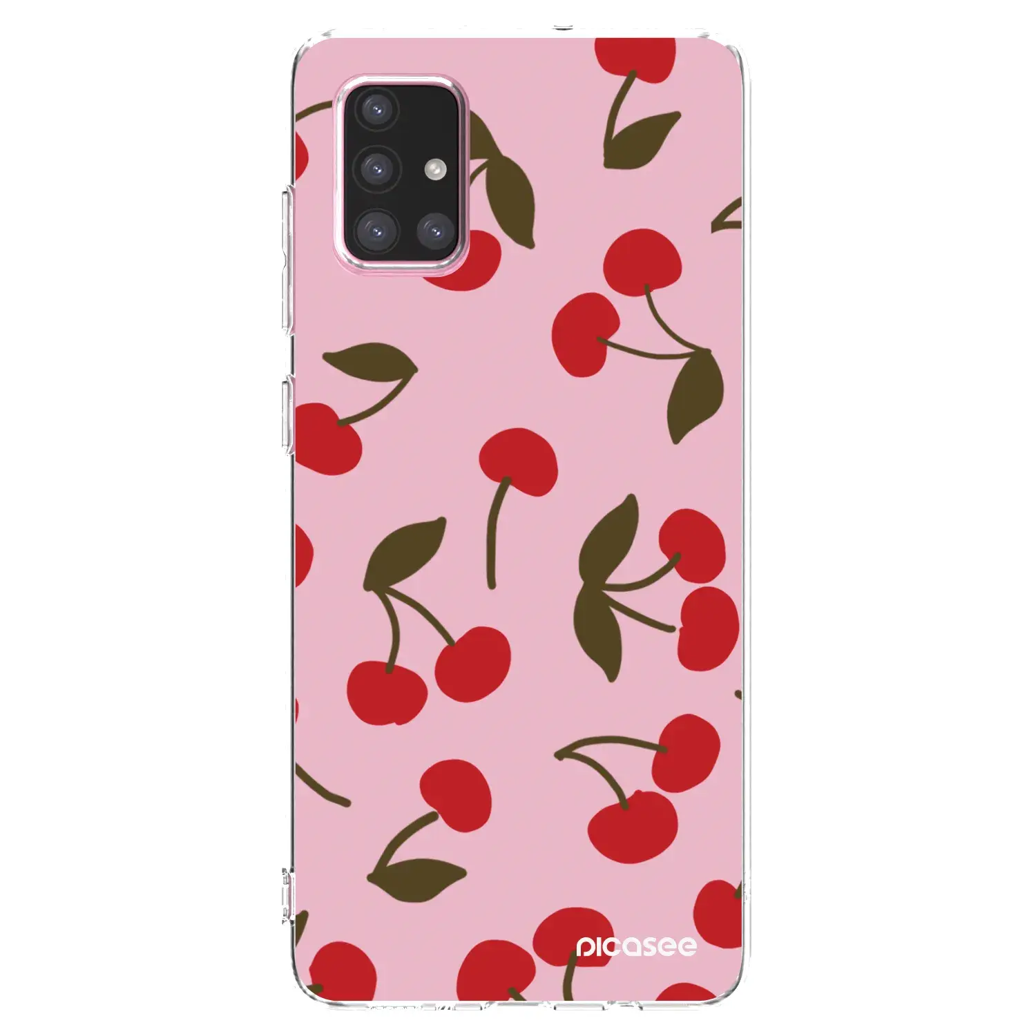 Silikonový průhledný obal pro Samsung Galaxy A71 A715F - Cherry