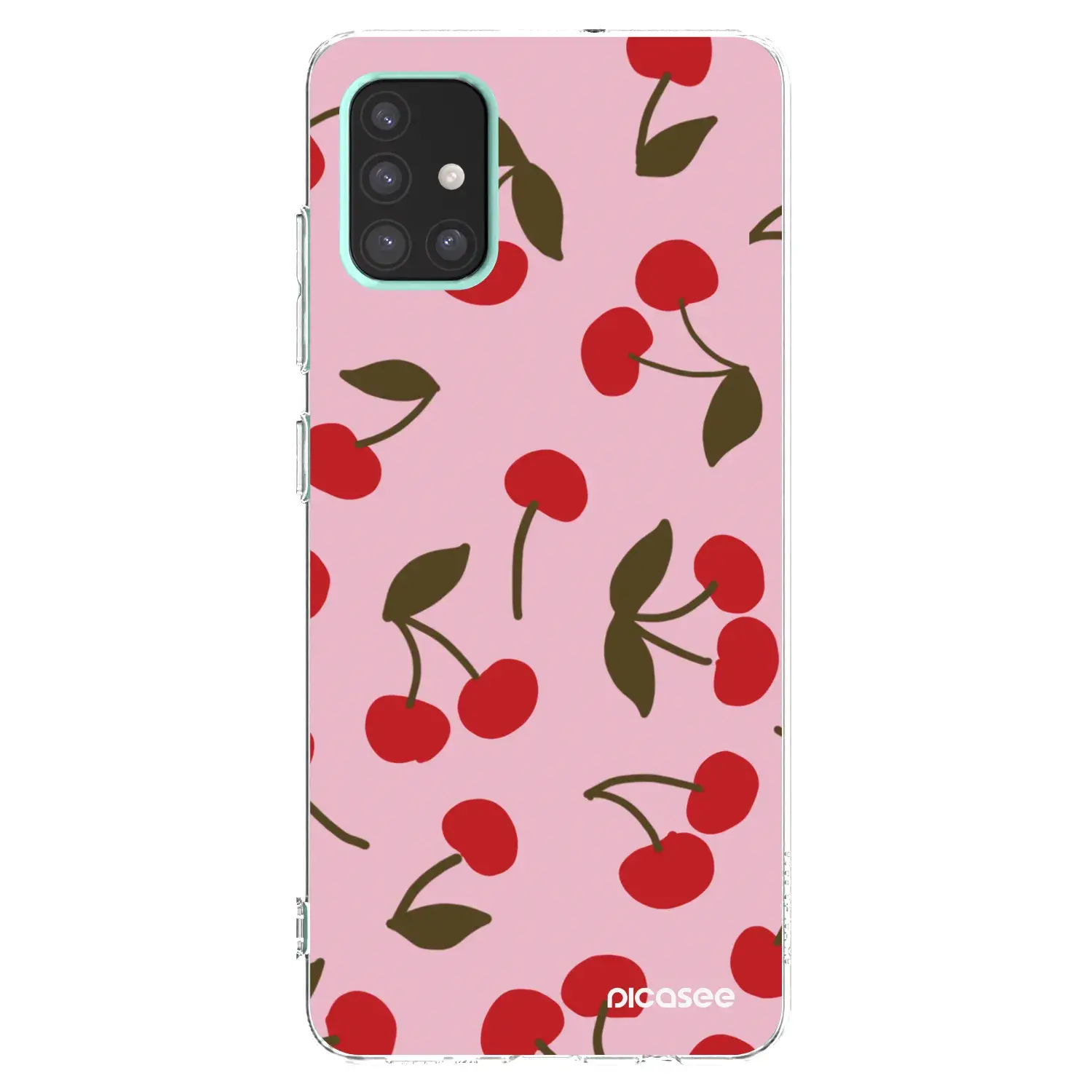Silikonový průhledný obal pro Samsung Galaxy A51 A515F - Cherry