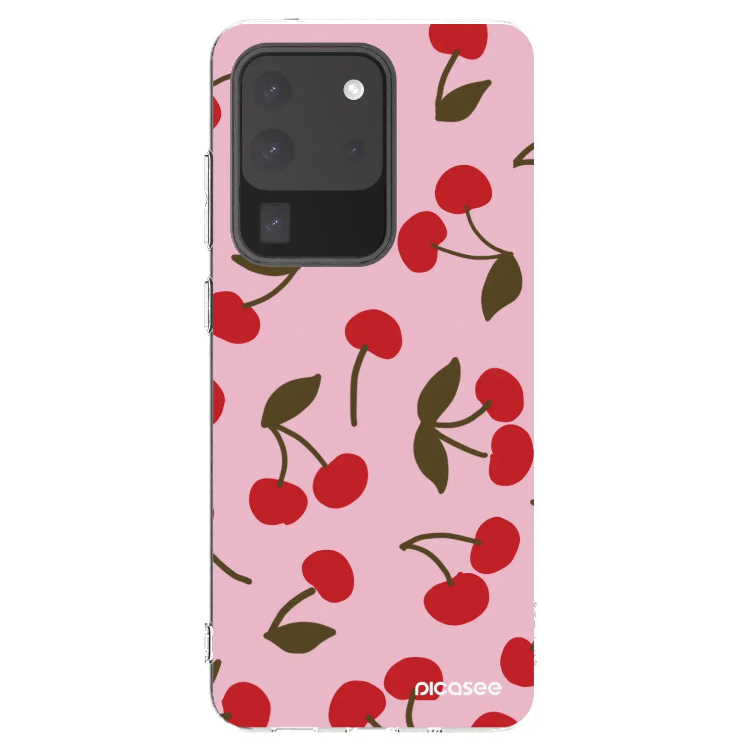 Silikonový průhledný obal pro Samsung Galaxy S20 Ultra 5G G988F - Cherry