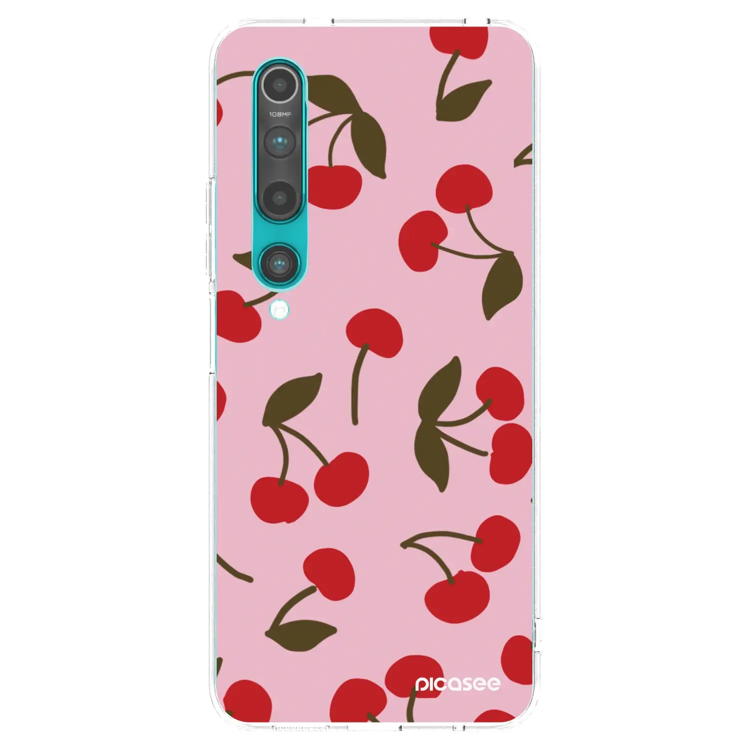 Silikonový průhledný obal pro Xiaomi Mi 10 - Cherry