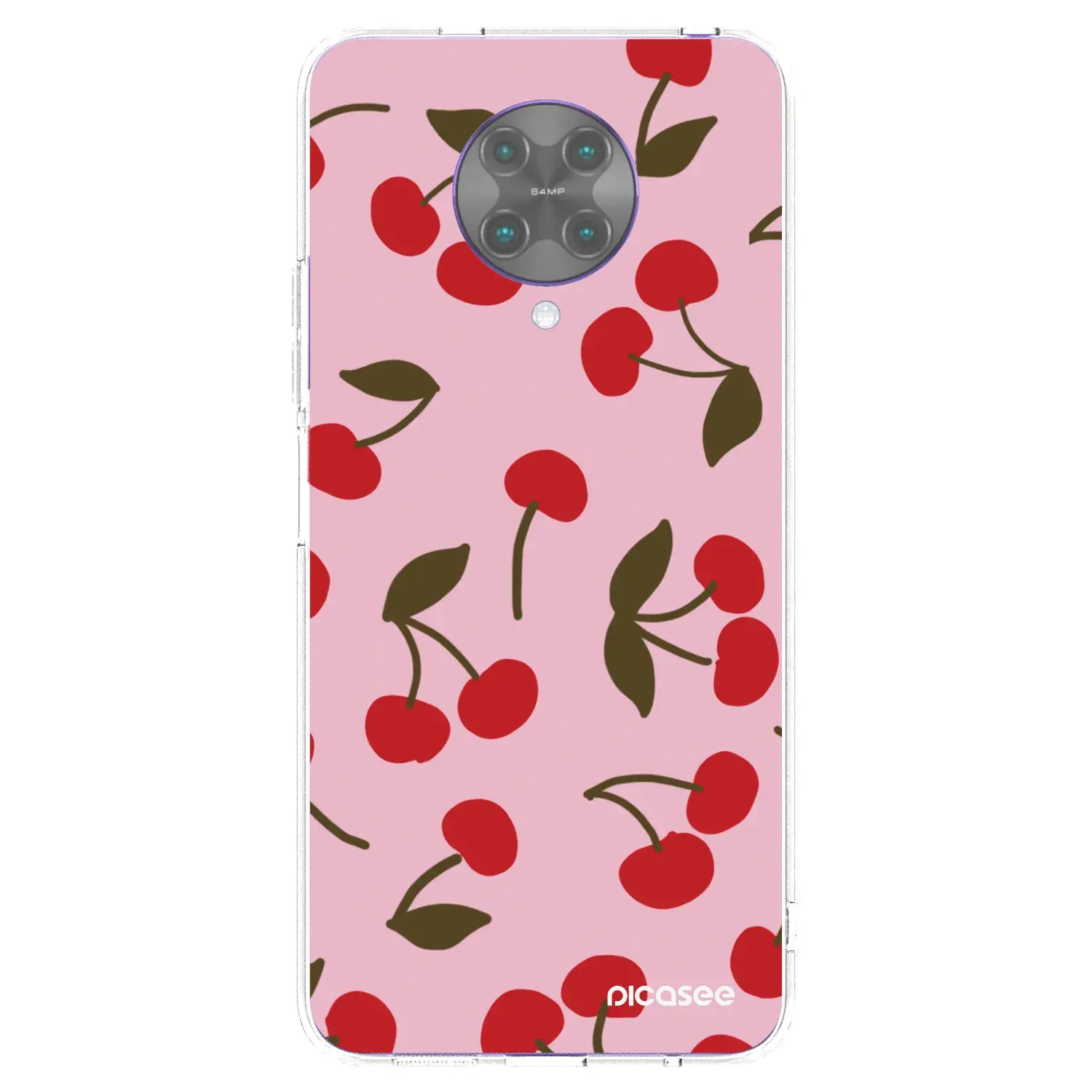 Silikonový průhledný obal pro Xiaomi Poco F2 Pro - Cherry