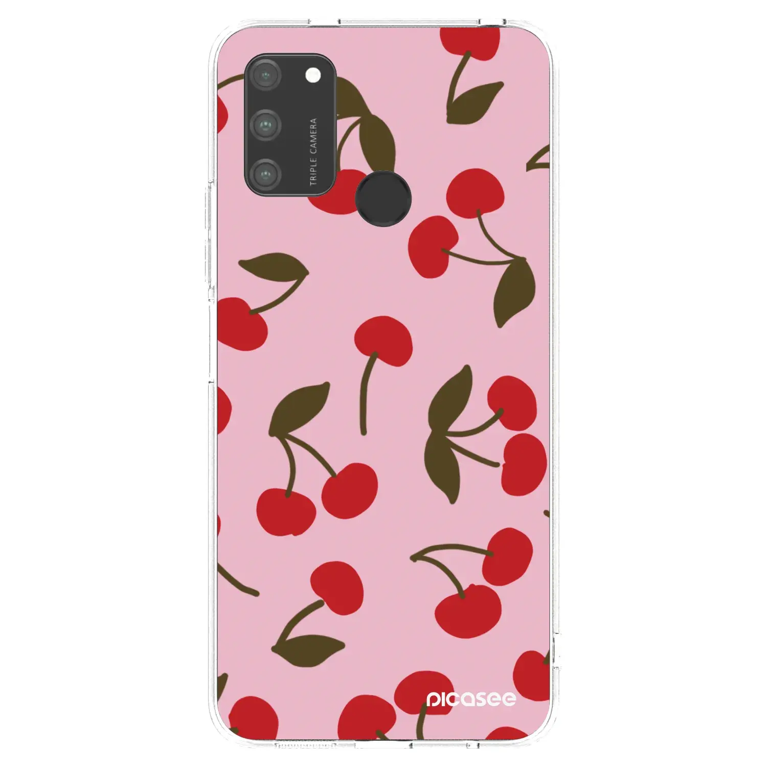 Silikonový průhledný obal pro Honor 9A - Cherry