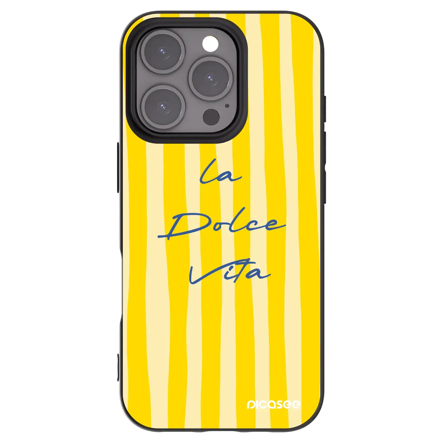 Silikonový černý obal pro Apple iPhone 16 Pro - Ladolcevita