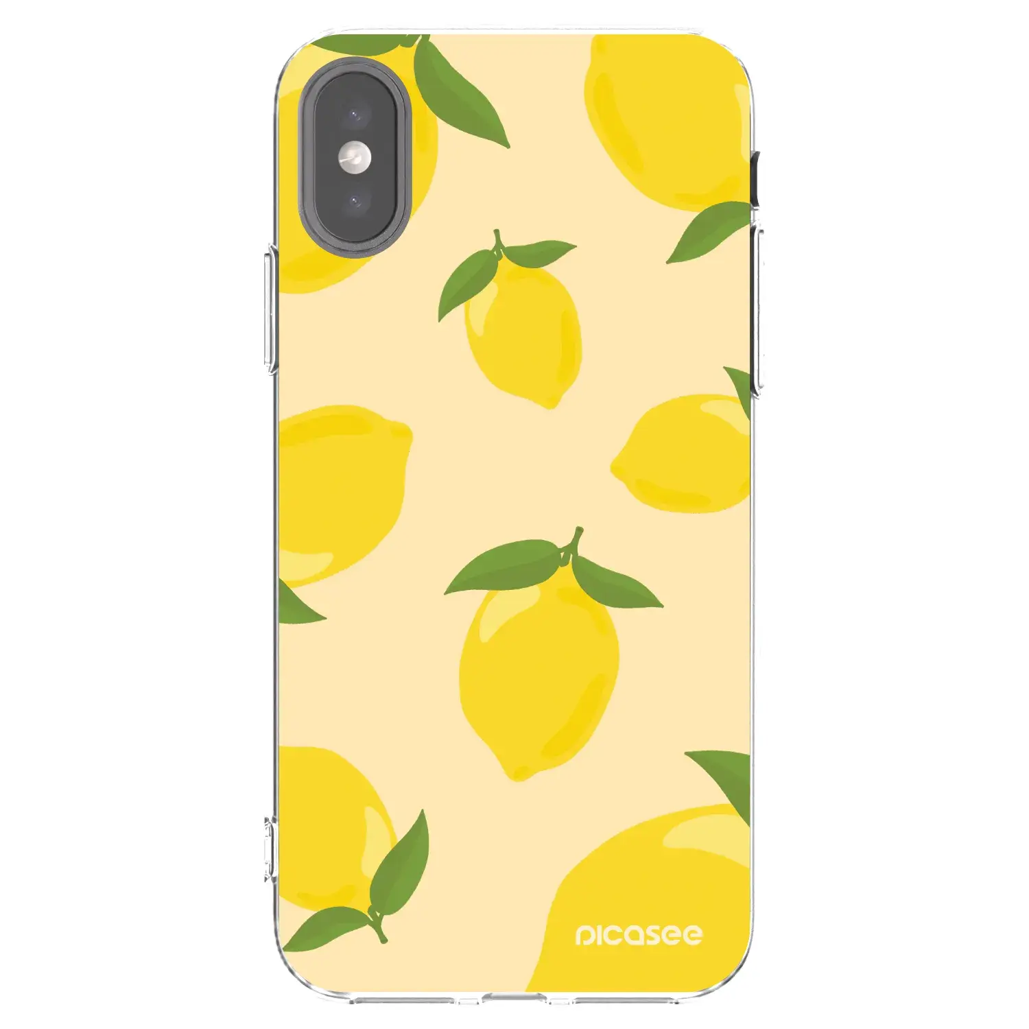 Silikonový průhledný obal pro Apple iPhone X/XS - Limoncella