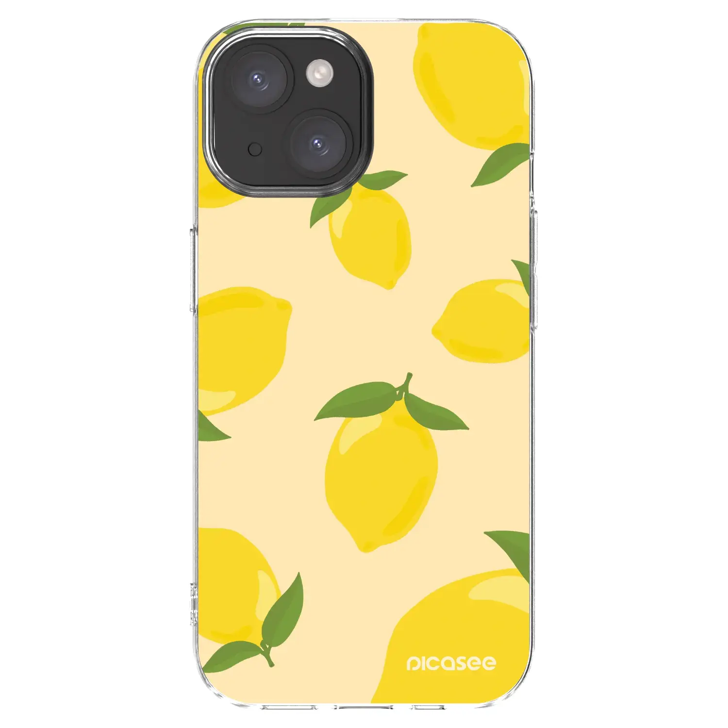 Silikonový průhledný obal pro Apple iPhone 15 - Limoncella