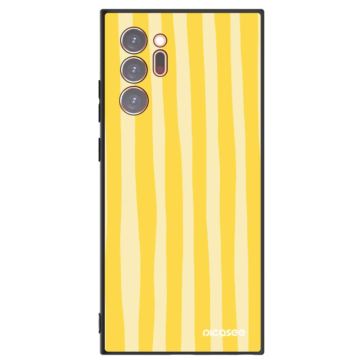 Silikonový černý obal pro Samsung Galaxy Note 20 Ultra - Lines lemon