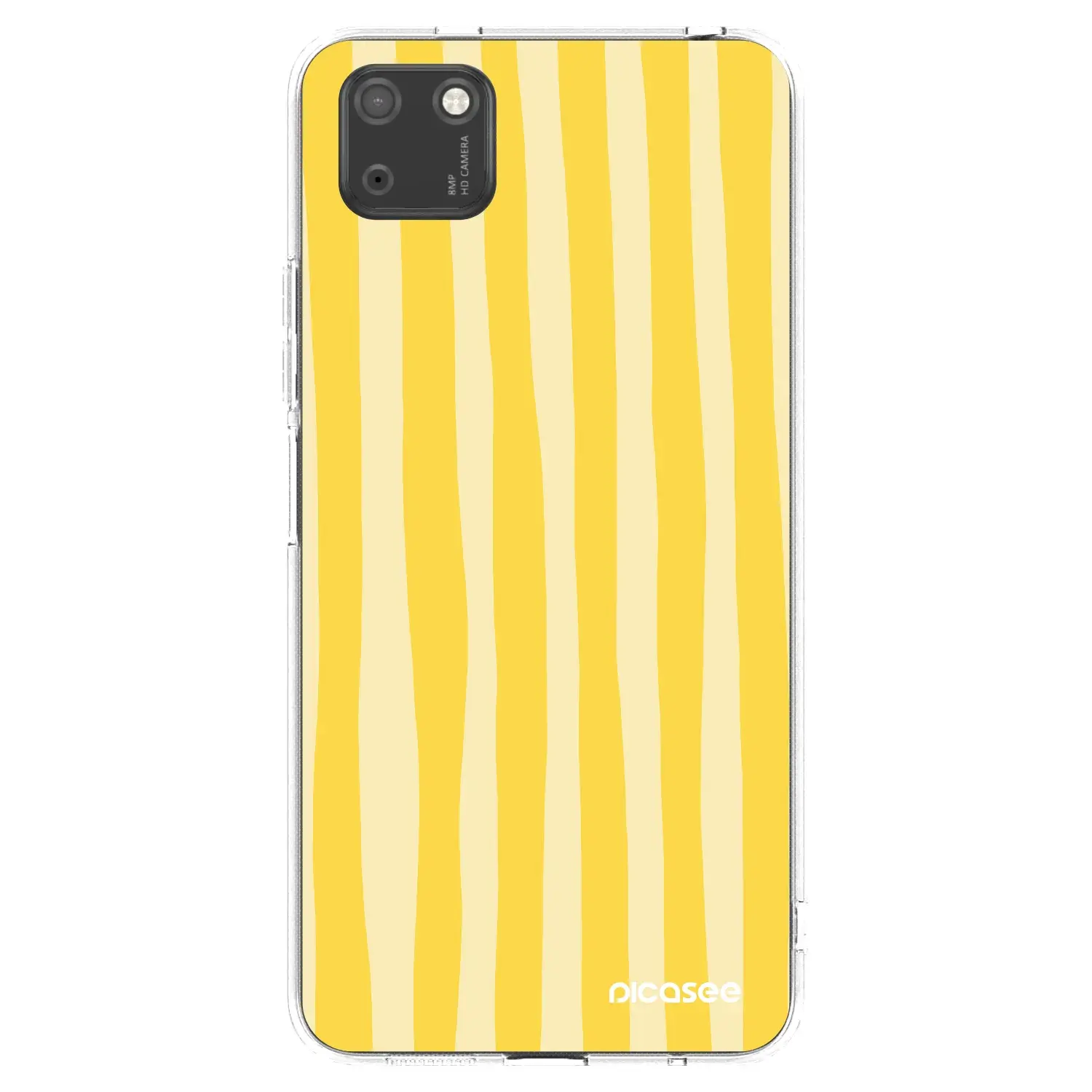 Silikonový průhledný obal pro Huawei Y5P - Lines lemon