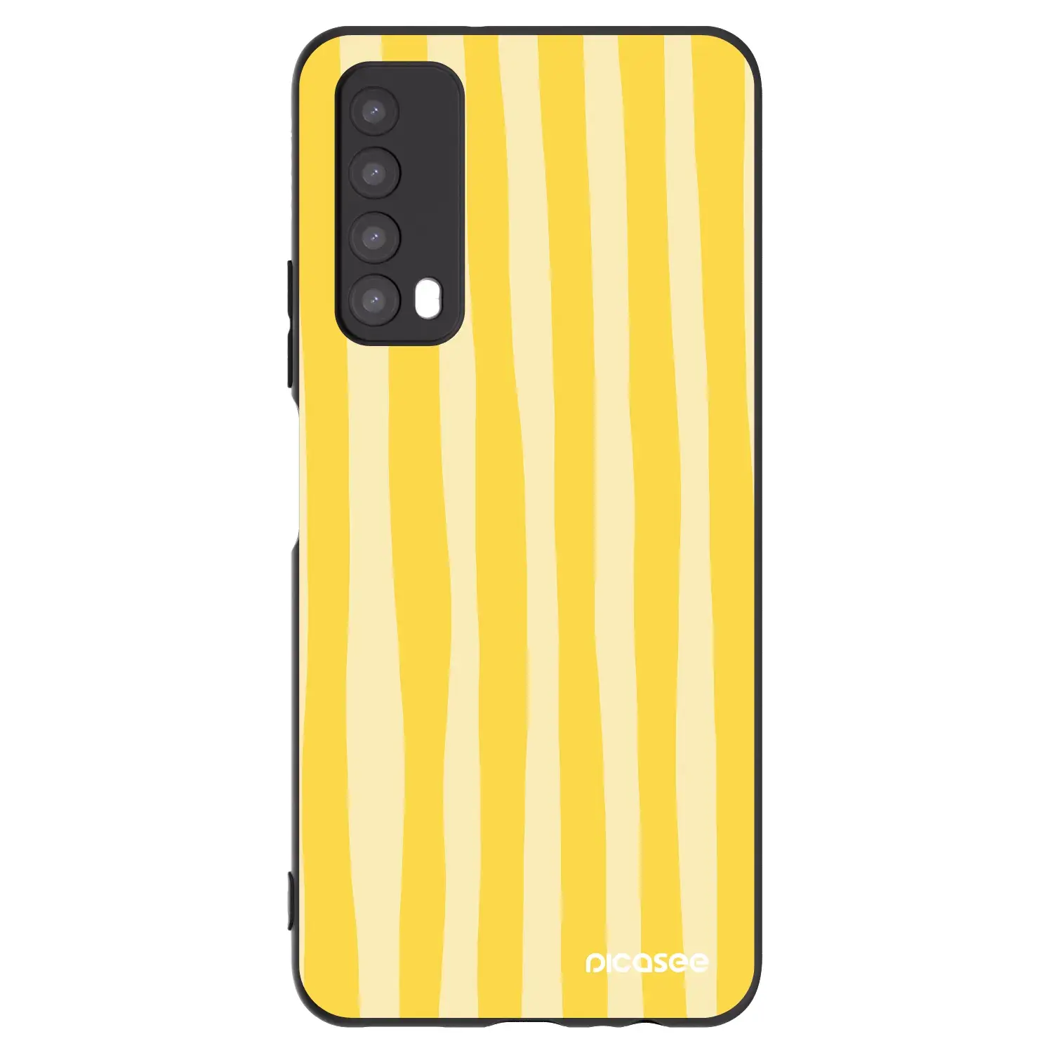 Silikonový černý obal pro Huawei P Smart 2021 - Lines lemon