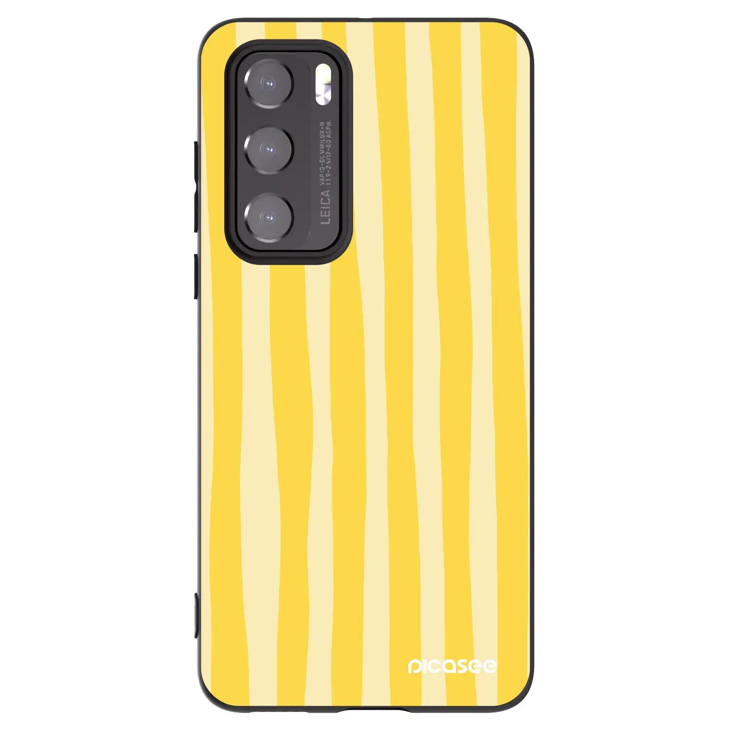 Silikonový černý obal pro Huawei P40 - Lines lemon