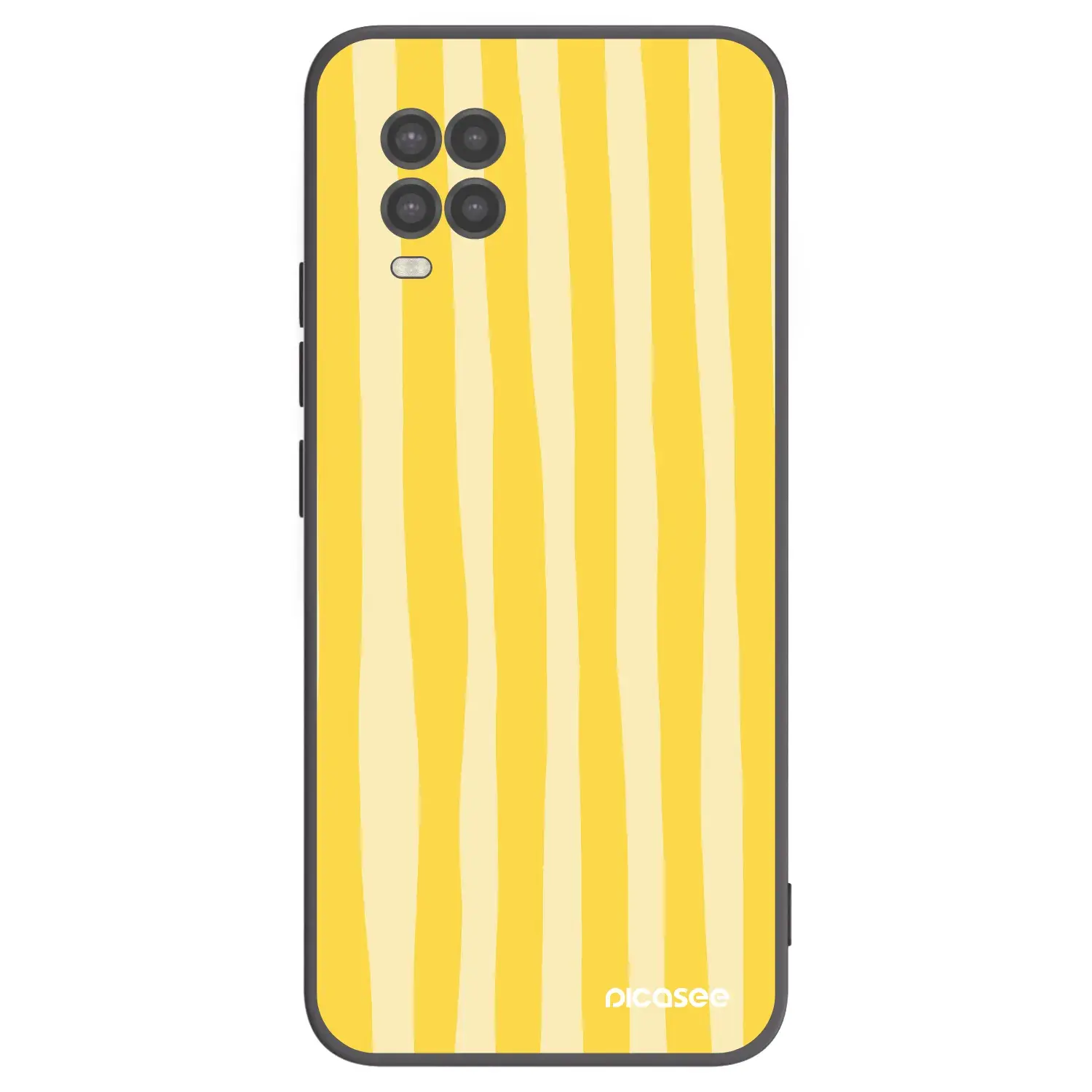 Silikonový černý obal pro Xiaomi Mi 10 Lite - Lines lemon