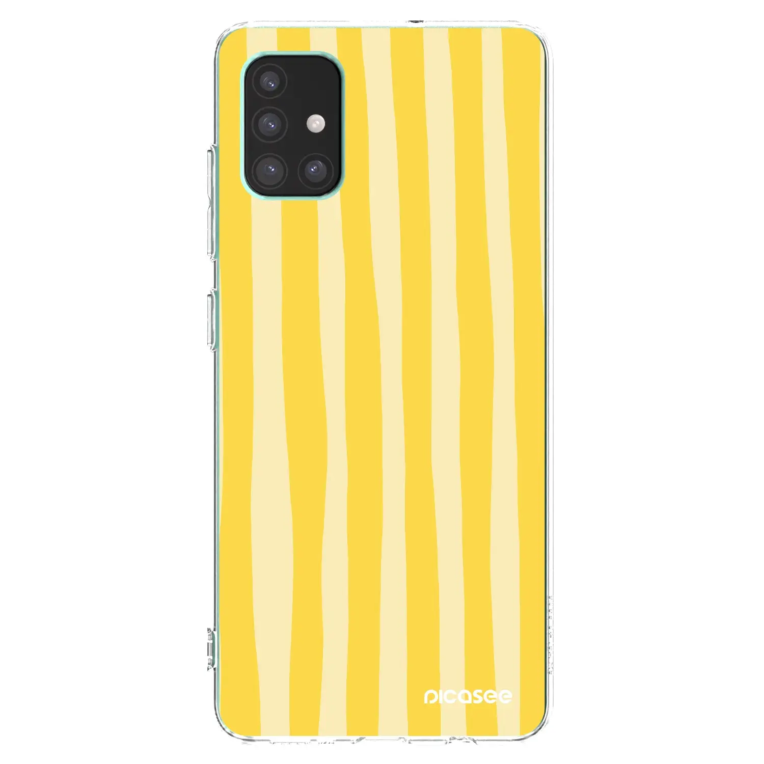 Silikonový průhledný obal pro Samsung Galaxy M51 M515F - Lines lemon